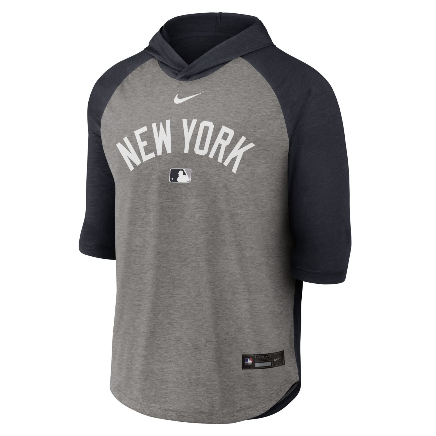 Nike New York Yankees Authentic Collection Flux Dri-FIT Raglan 3 4-Sleeve Hooded T-Shirt - view number 2