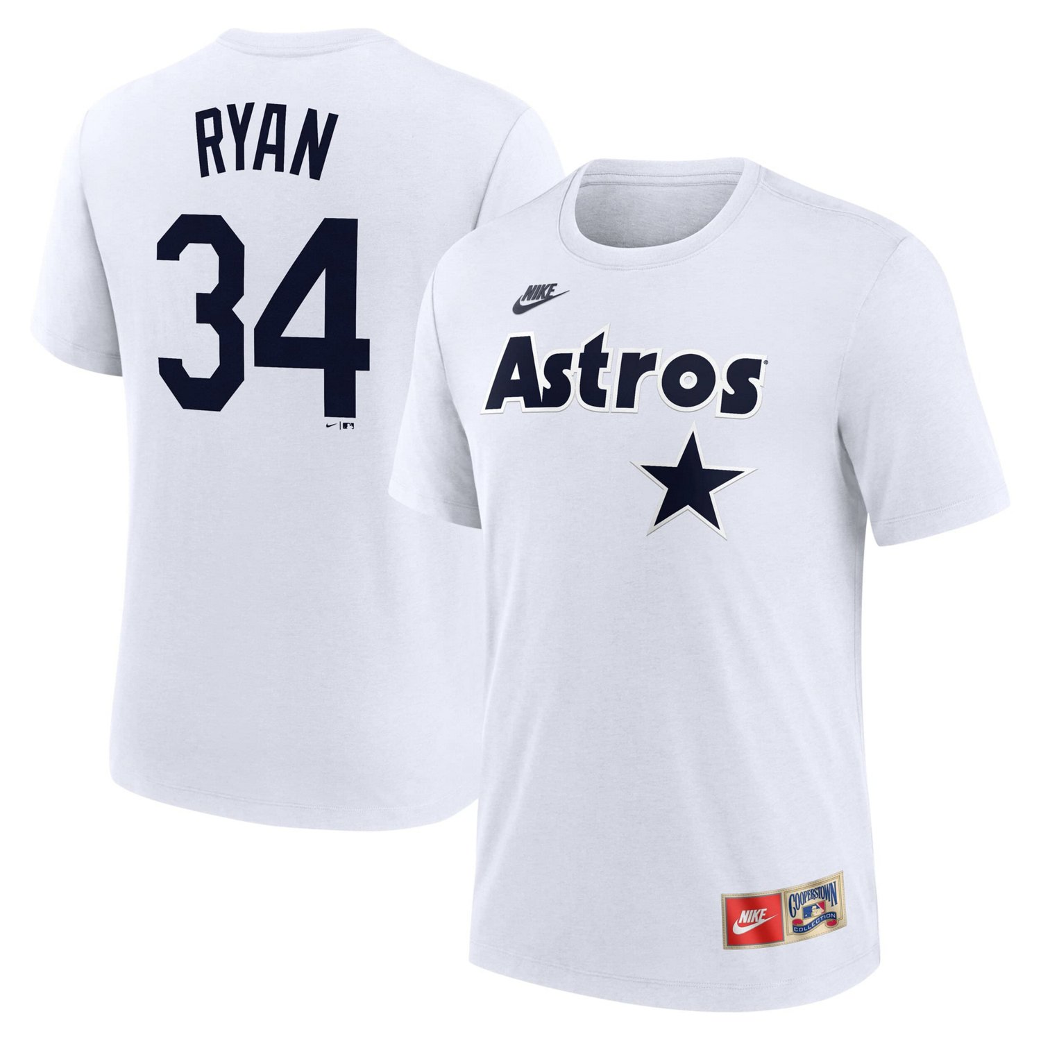 Nike Nolan Ryan Houston Astros Cooperstown Collection Name  Number Tri-Blend T-Shirt