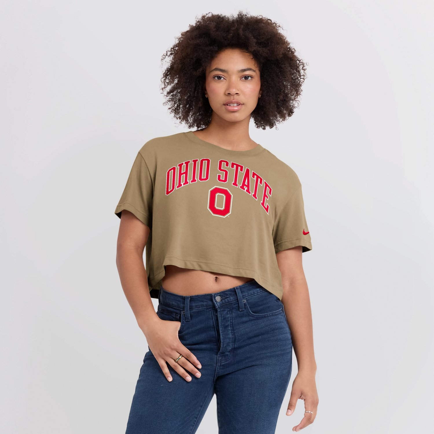 Nike Ohio State Buckeyes Athletic Prep Arch Dri-FIT Cropped T-Shirt - view number 4