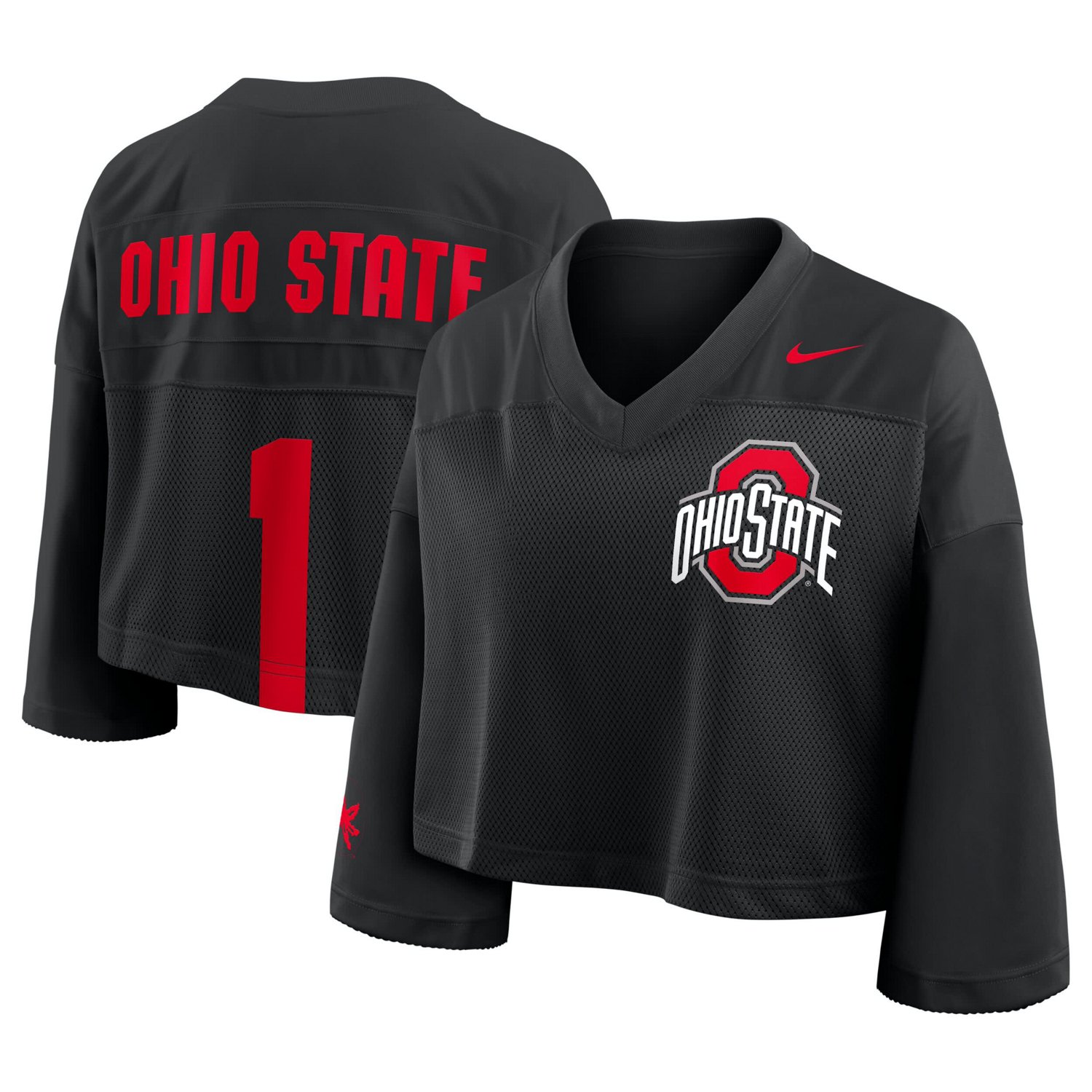 Nike Ohio State Buckeyes Cropped Mesh Dri-FIT Fashion Jersey