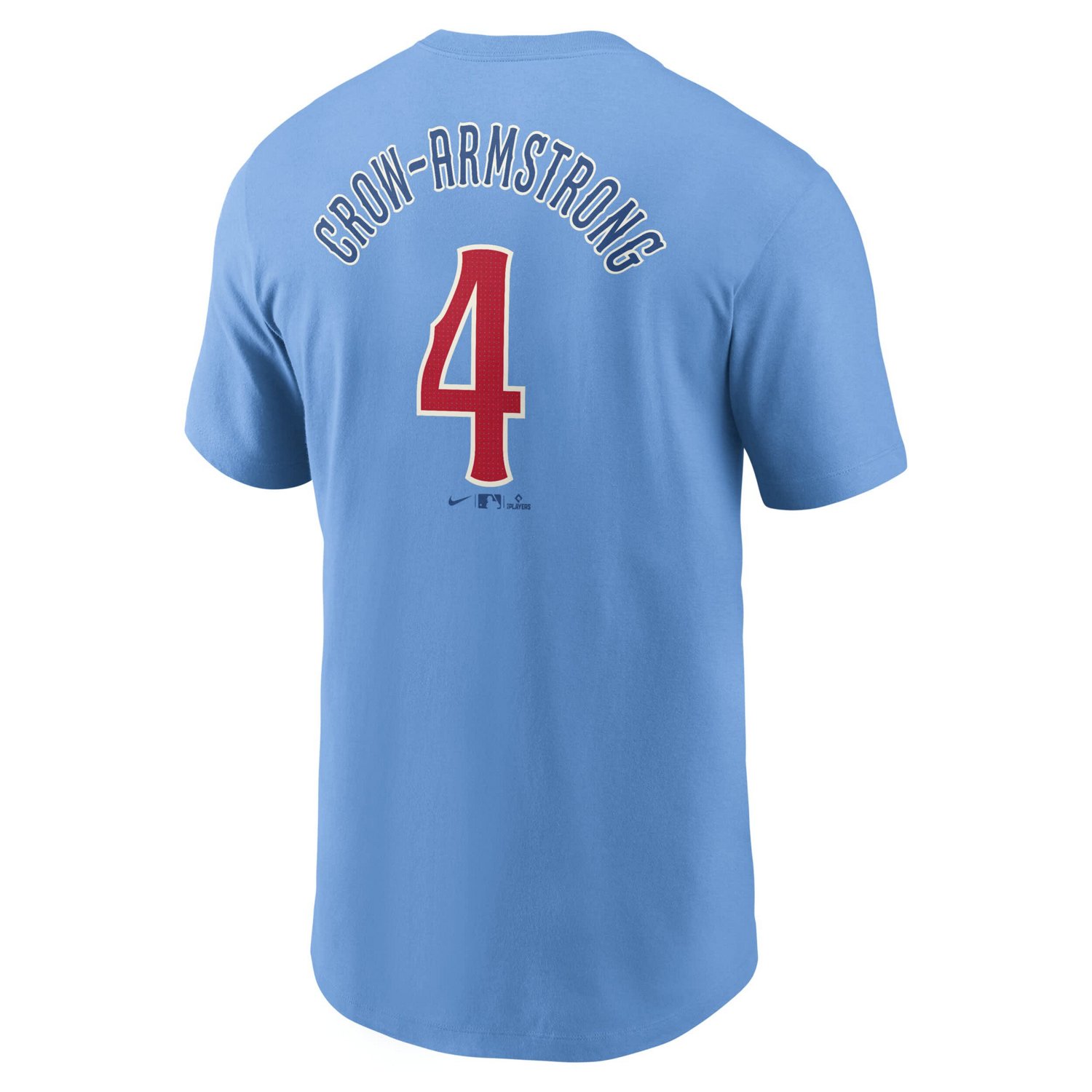 Nike Pete Crow-Armstrong Light Chicago Cubs Fuse Name  Number T-Shirt