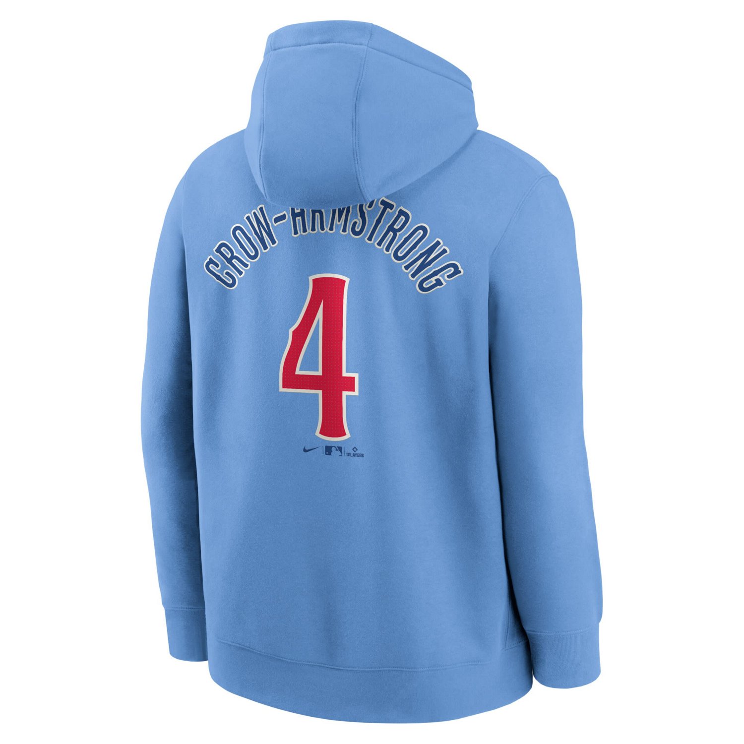 Nike Pete Crow-Armstrong Light Chicago Cubs Player Name  Number Club Fleece Pullover Hoodie