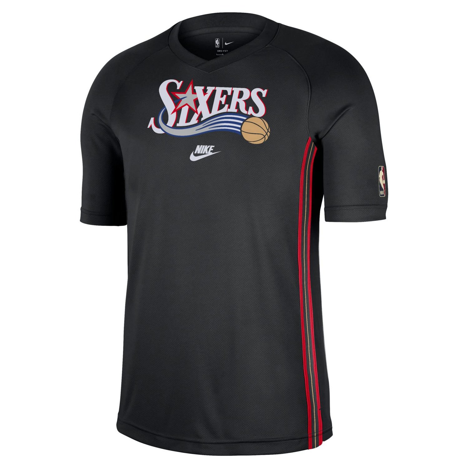 Nike Philadelphia 76ers Classic Edition Hardwood Classics Authentic Game Shooting T-Shirt - view number 2