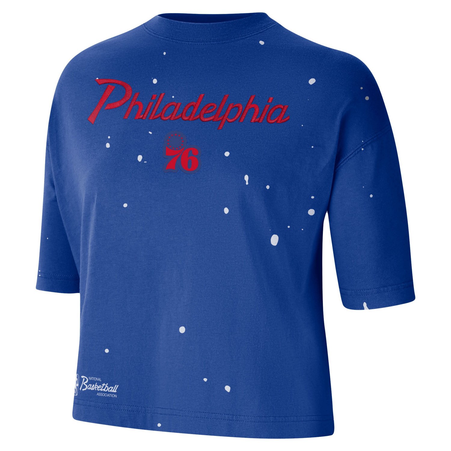 Nike Philadelphia 76ers Courtside Splatter Cropped T-Shirt                                                                       - view number 2