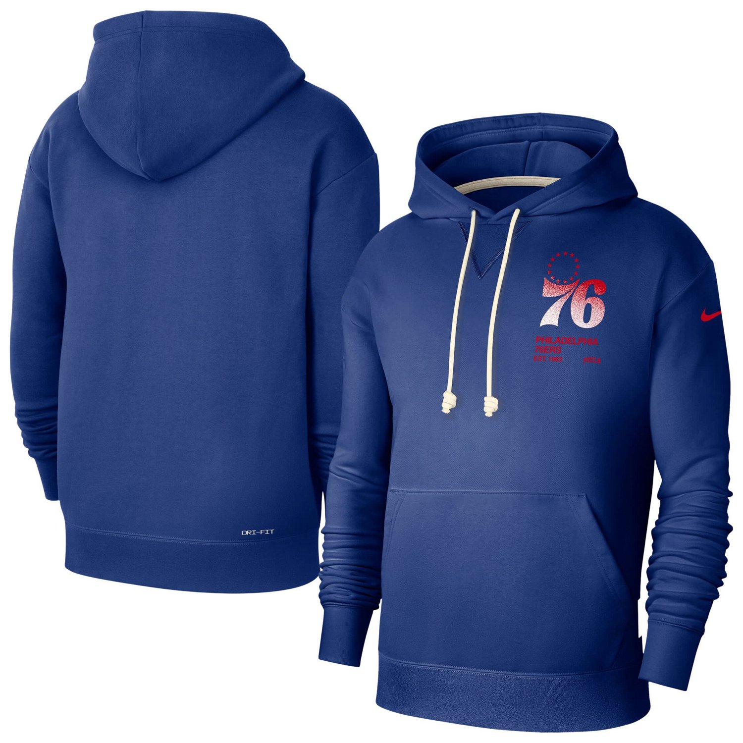 Nike Philadelphia 76ers Courtside Standard Issue Premium Performance Pullover Hoodie                                             - view number 1