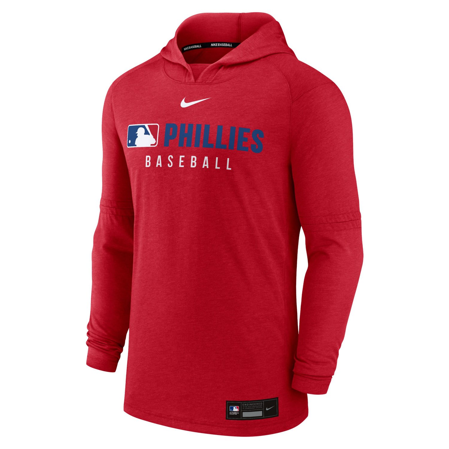 Nike Philadelphia Phillies Authentic Collection Tri-Blend Performance Pullover Hoodie - view number 2