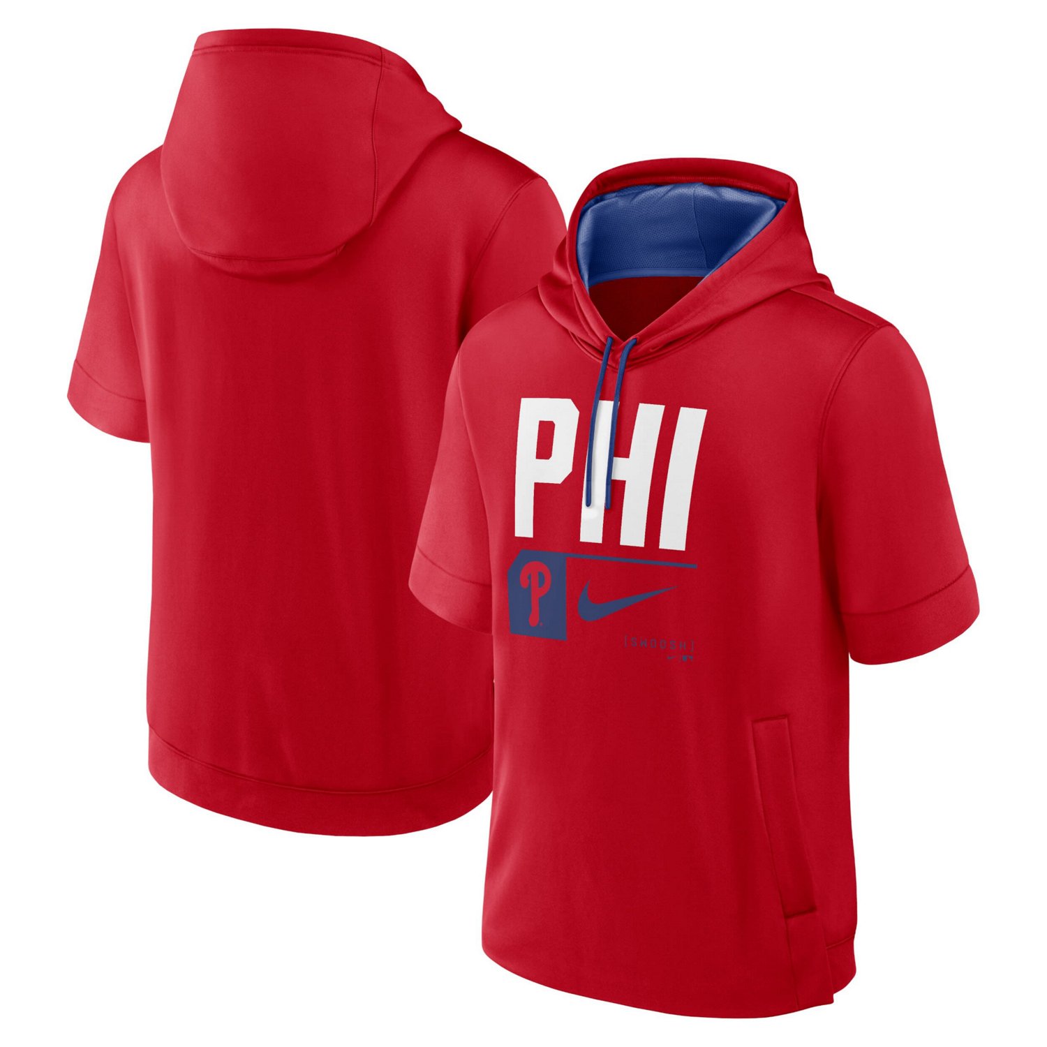 Nike Philadelphia Phillies Tri Code Lockup Short Sleeve Pullover Hoodie                                                          - view number 1