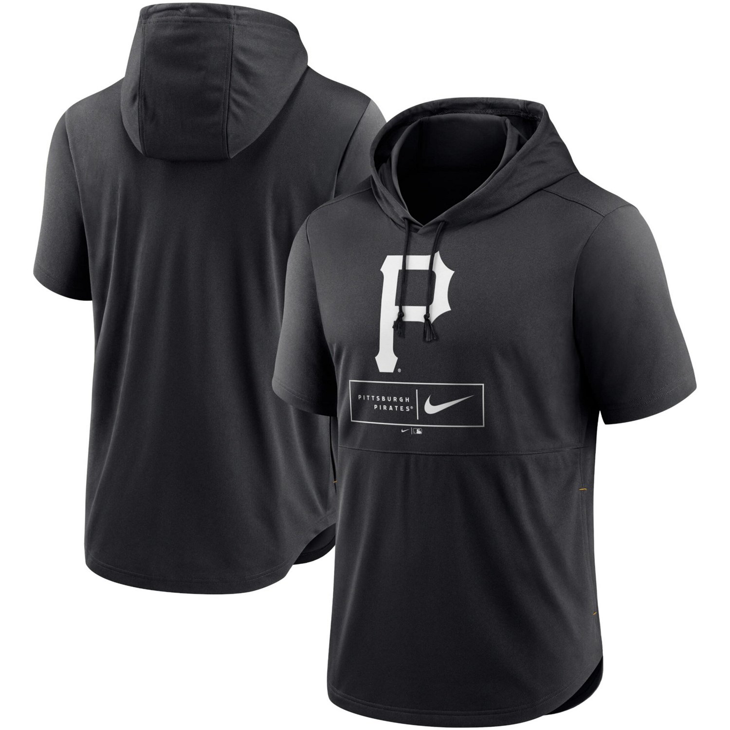 Nike Pittsburgh Pirates Lockup Performance Short Sleeve Lightweight Hooded Top - view number 1