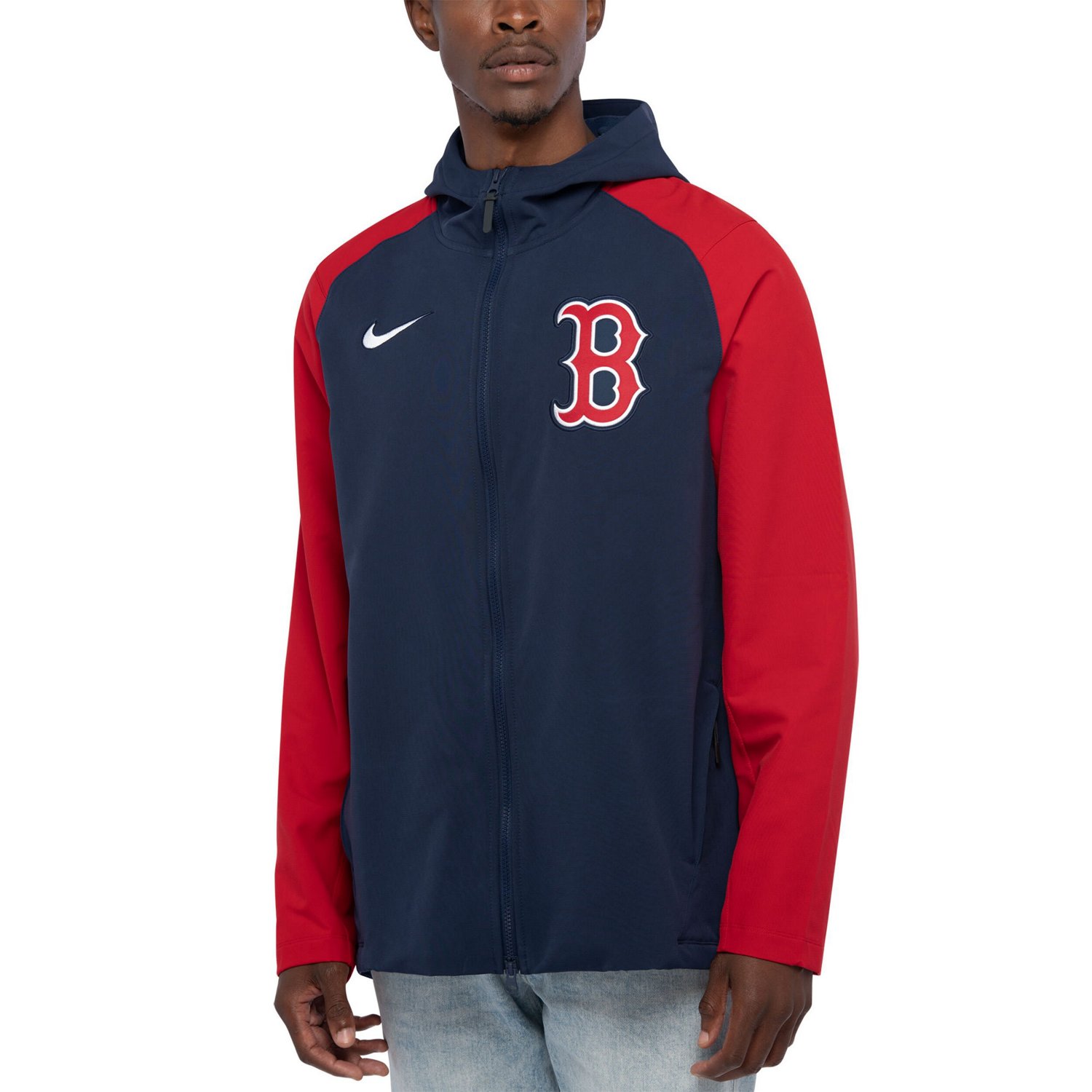 Nike /Red Boston Red Sox Authentic Collection Performance Raglan Full-Zip Hoodie