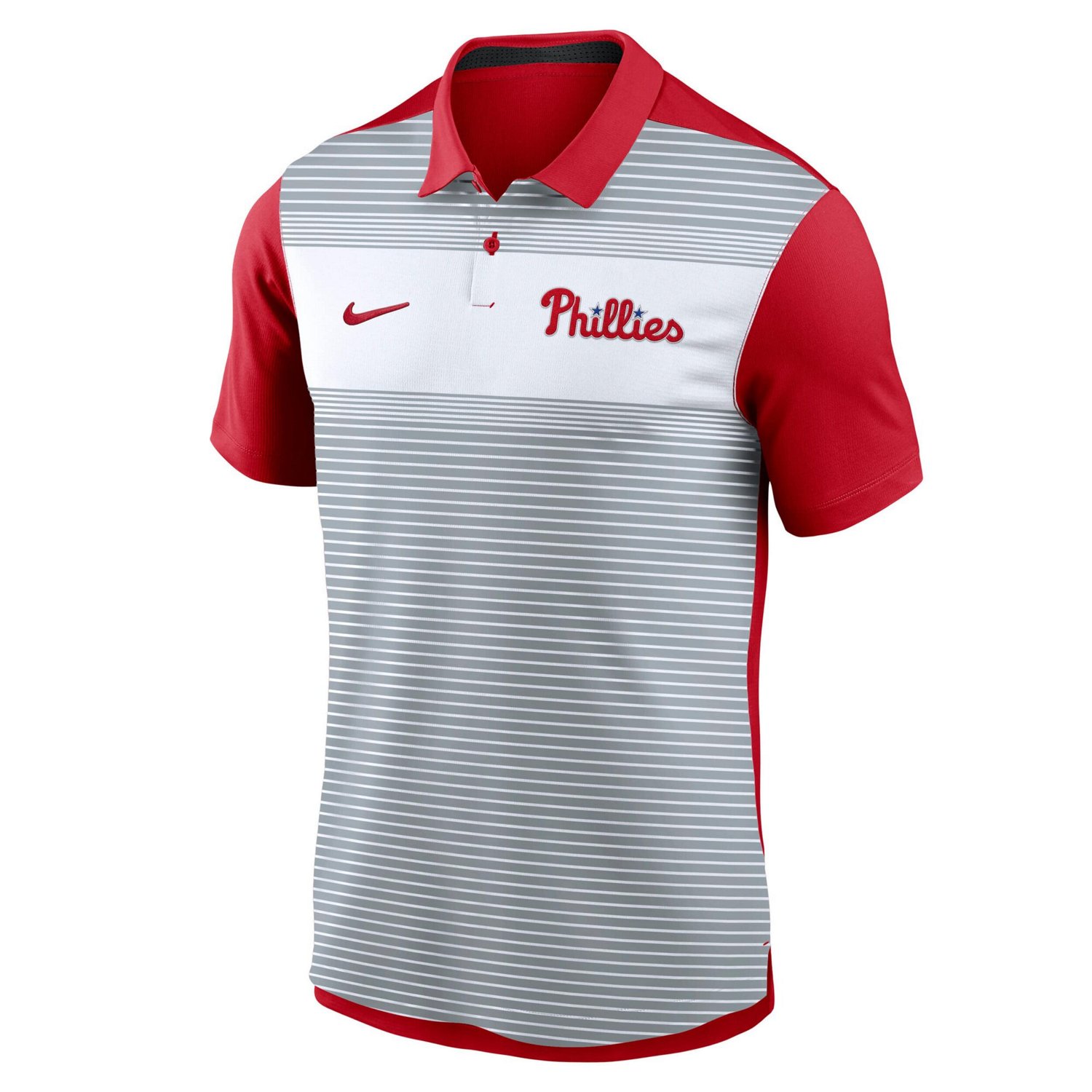 Nike Red Philadelphia Phillies Vapor Striped Performance Polo - view number 2
