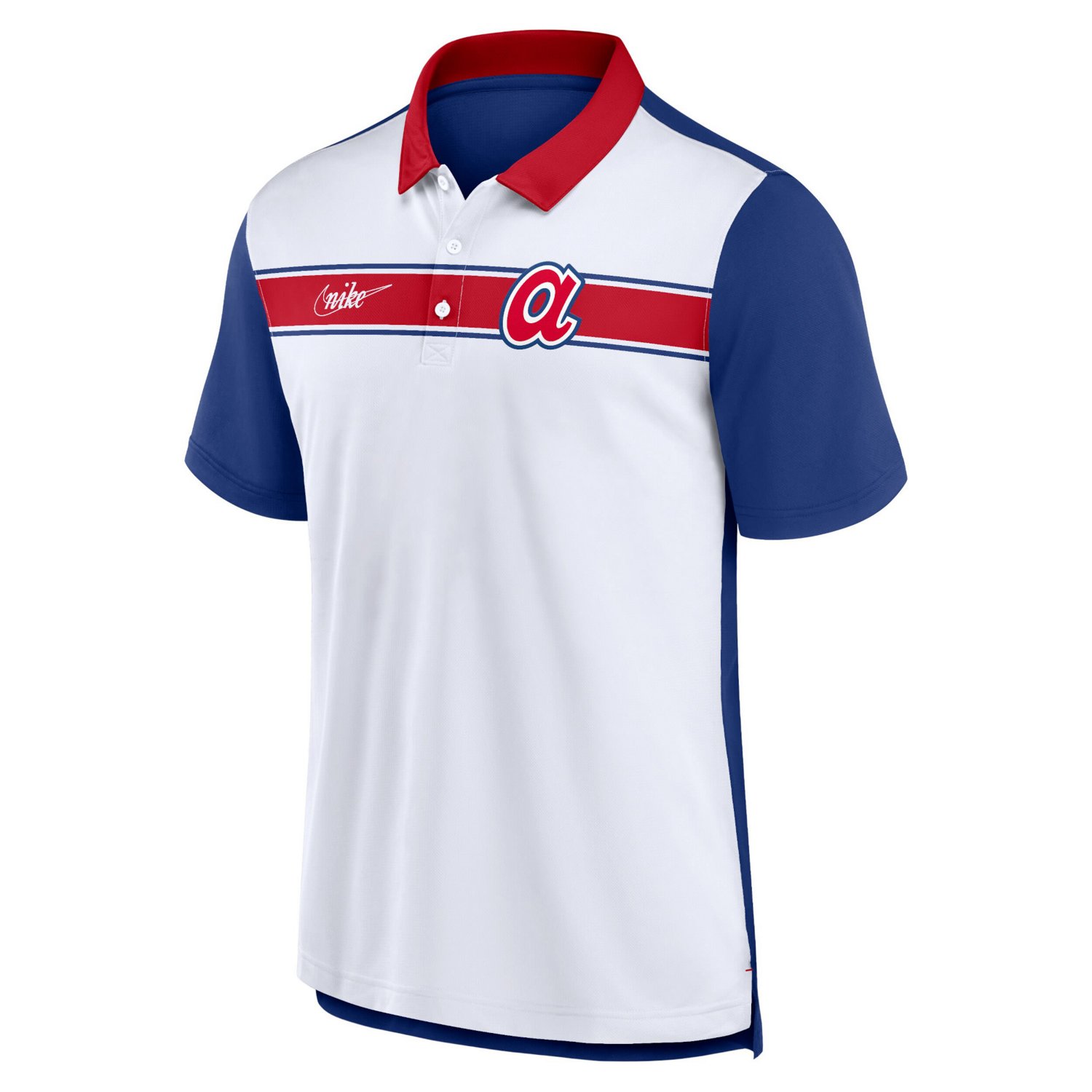 Nike /Royal Atlanta Braves Rewind Stripe Polo - view number 2
