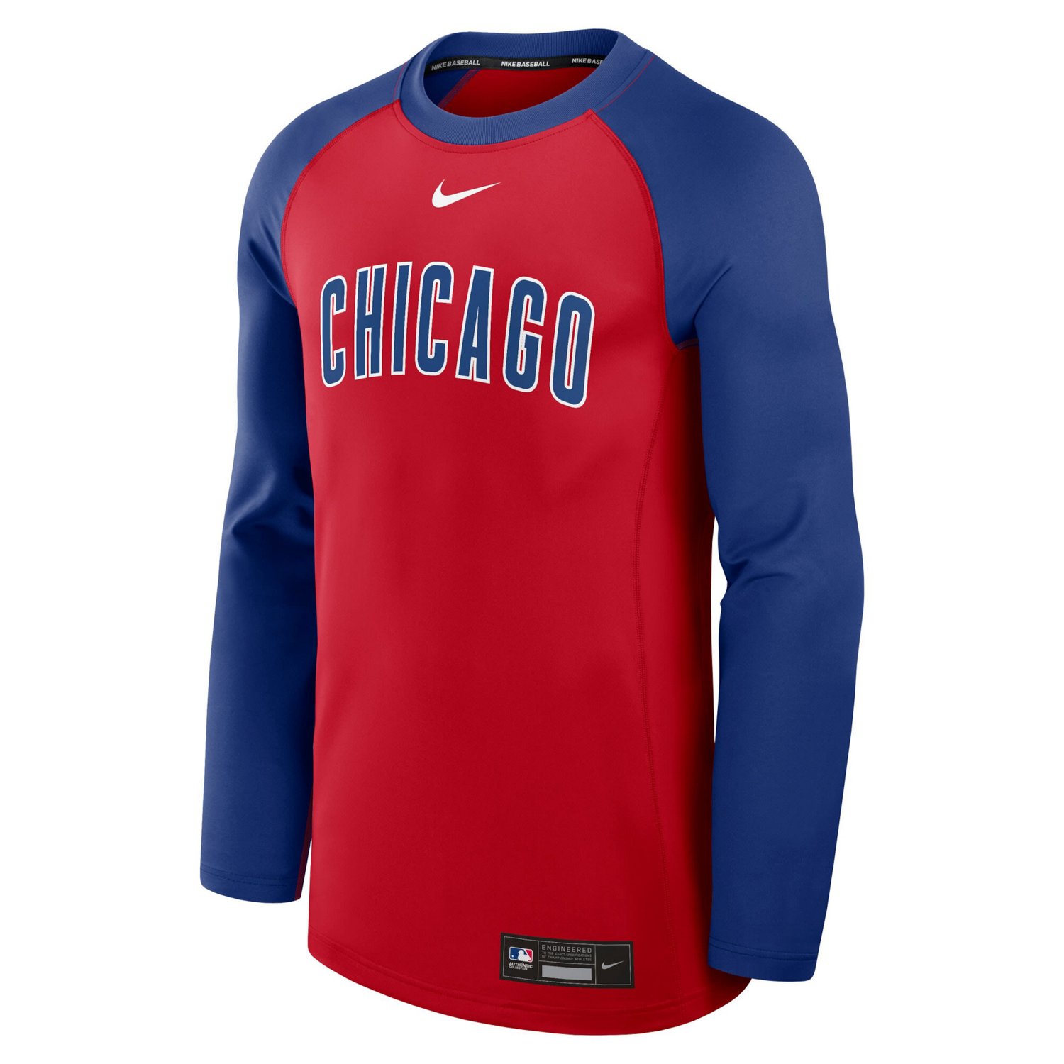 Nike Royal Chicago Cubs Authentic Collection Game Time Raglan Performance Long Sleeve T-Shirt                                    - view number 2