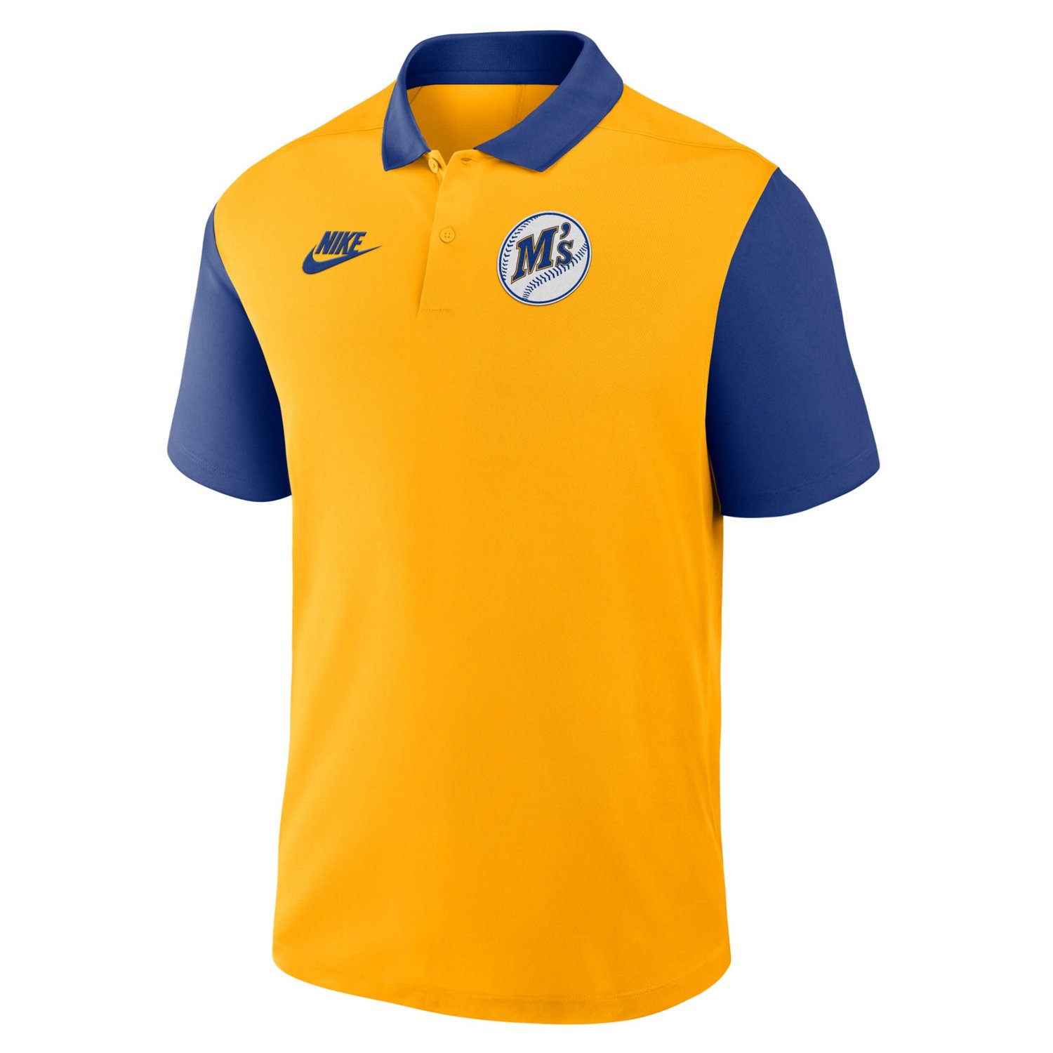 Nike Royal Seattle Mariners Cooperstown Collection Color-Block Victory Performance Polo - view number 2