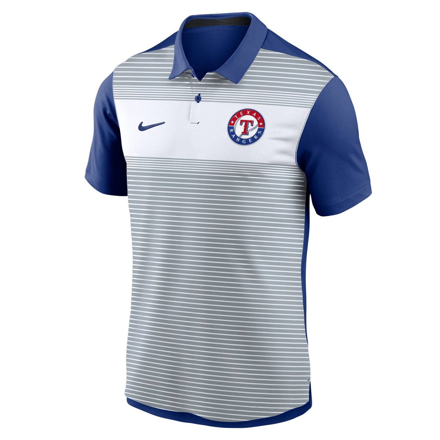 Nike Royal Texas Rangers Vapor Striped Performance Polo                                                                          - view number 2