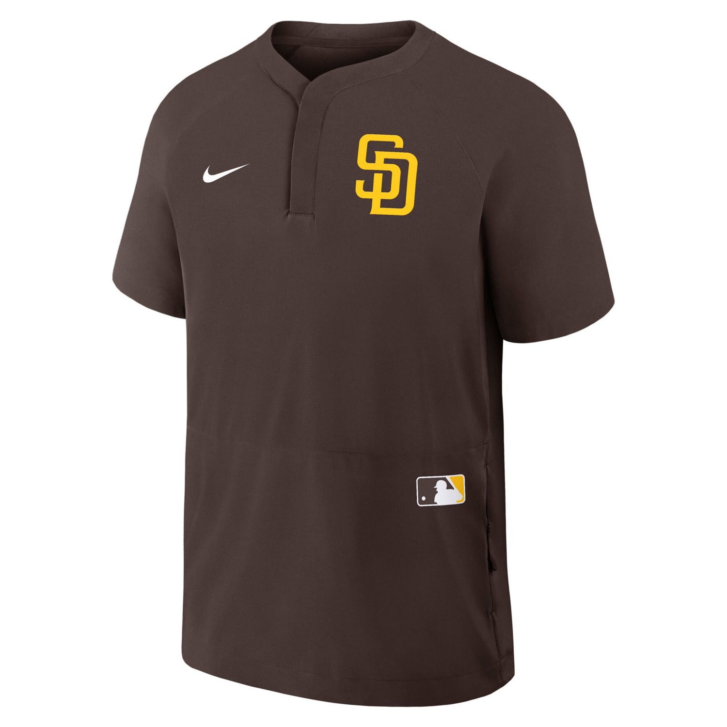 Nike San Diego Padres Authentic Collection Raglan Short Sleeve Windshirt - view number 2