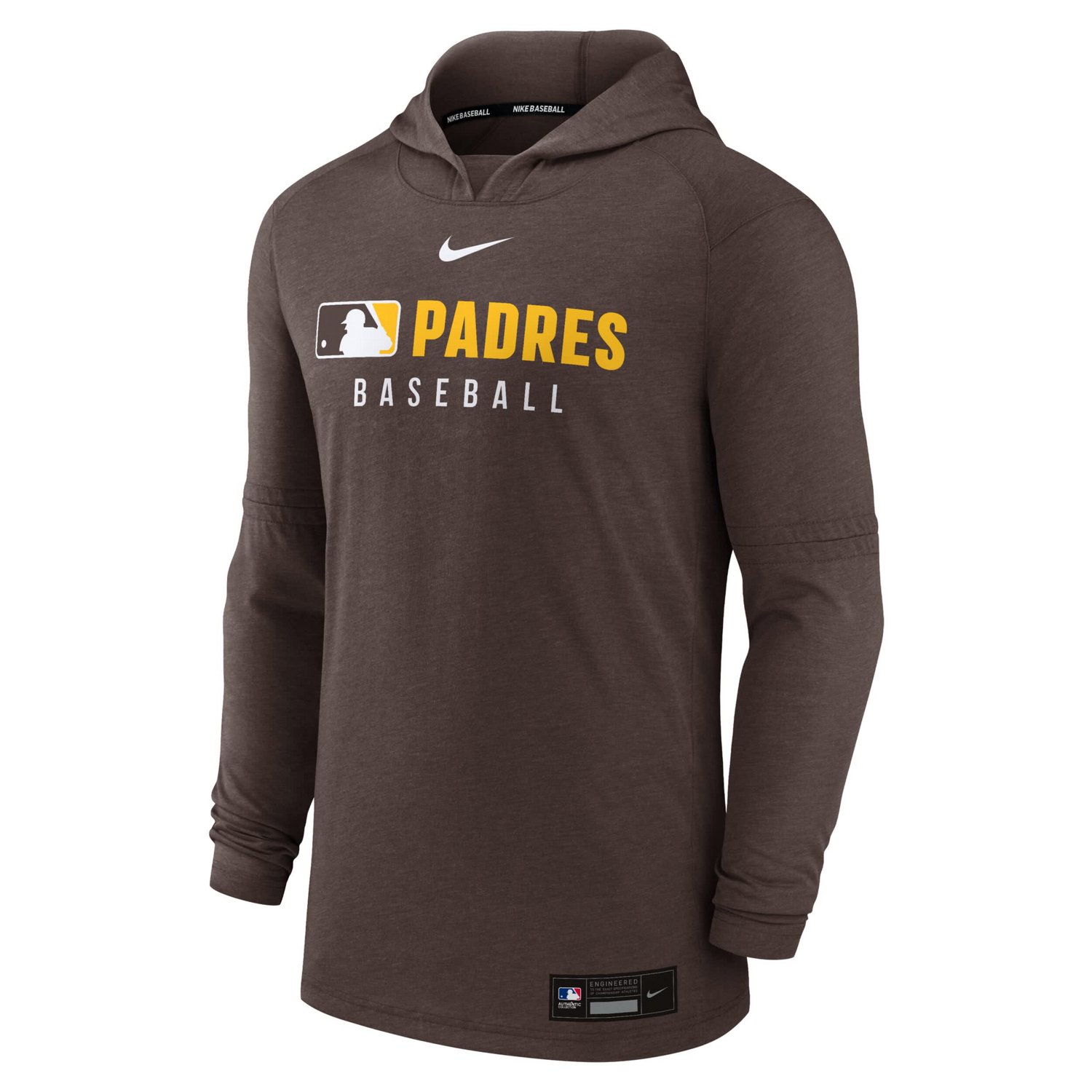 Nike San Diego Padres Authentic Collection Tri-Blend Performance Pullover Hoodie - view number 2