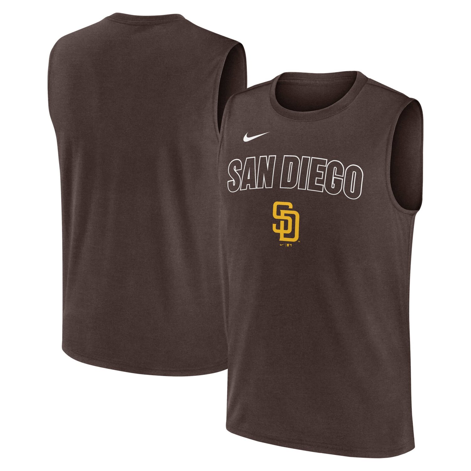 Nike San Diego Padres Knockout Performance Muscle Tank Top                                                                       - view number 1