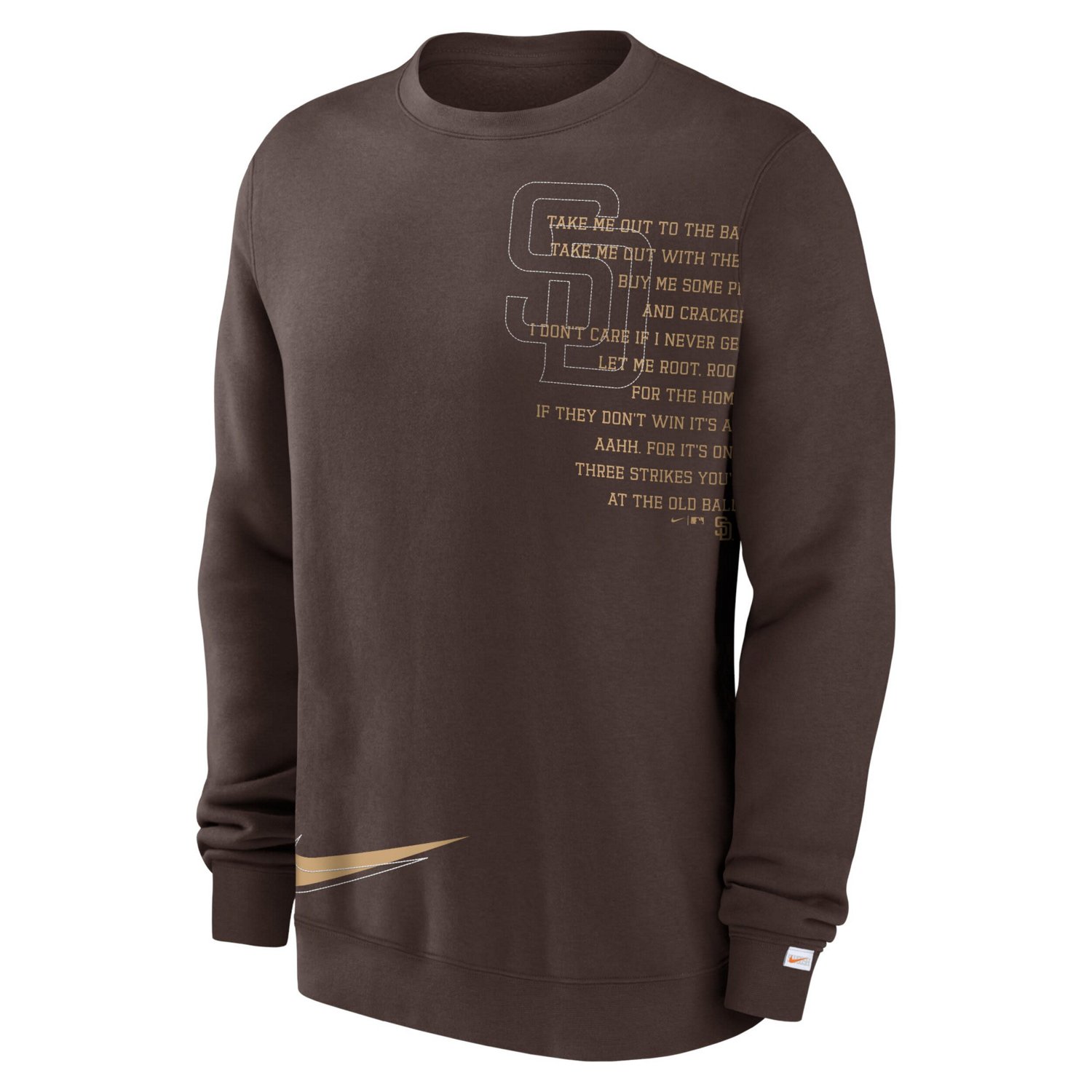 Nike San Diego Padres Statement Ball Game Fleece Pullover Sweatshirt