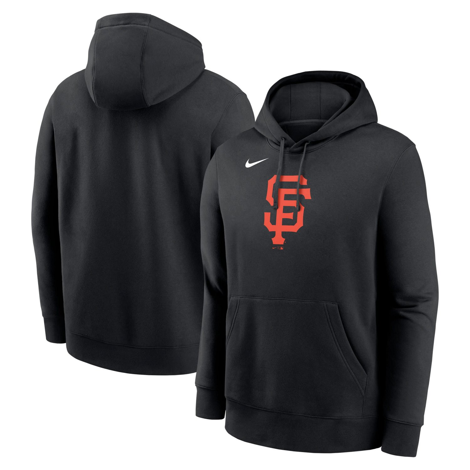 Nike San Francisco Giants Logo Club Fleece Pullover Hoodie                                                                      