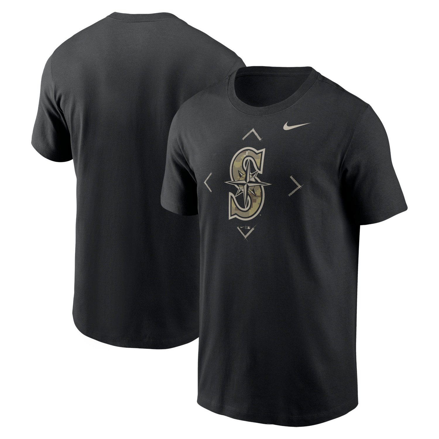 Nike Seattle Mariners Camo Logo T-Shirt                                                                                          - view number 1