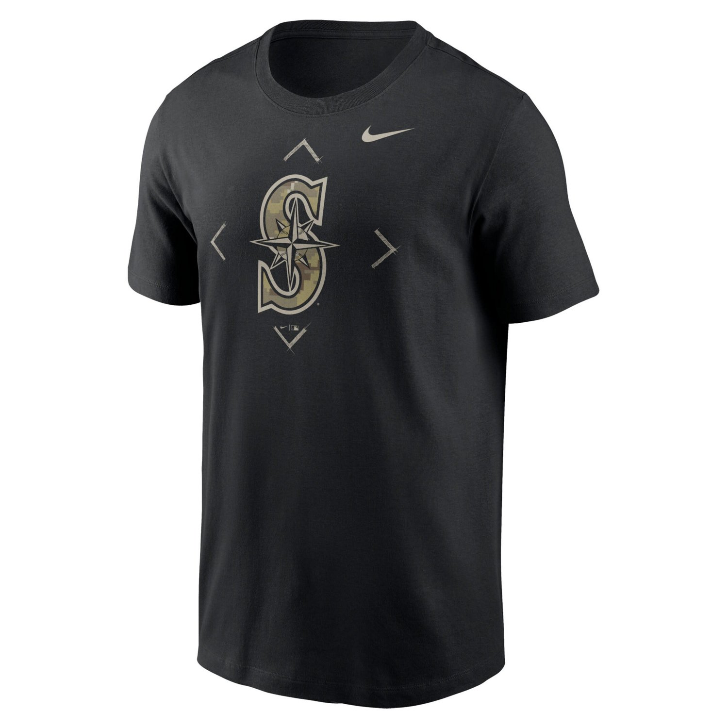 Nike Seattle Mariners Camo Logo T-Shirt                                                                                          - view number 2