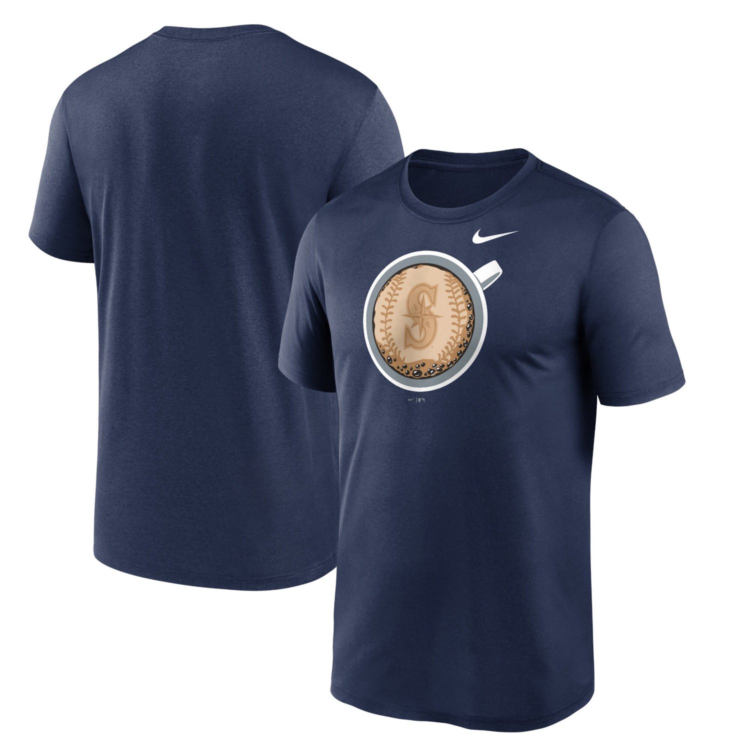 Nike Seattle Mariners Coffee Hometown Legend Performance T-Shirt