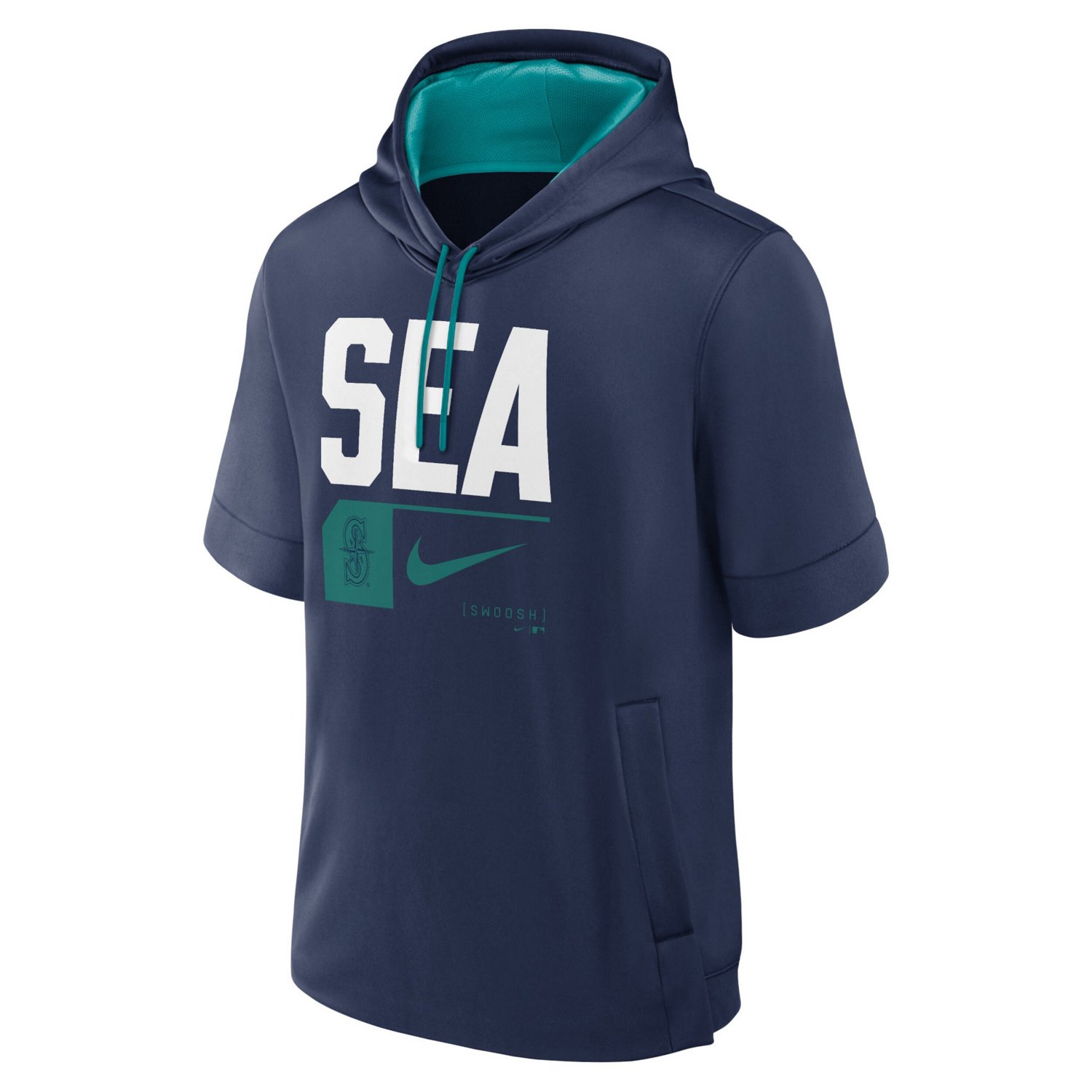 Nike Seattle Mariners Tri Code Lockup Short Sleeve Pullover Hoodie - view number 2