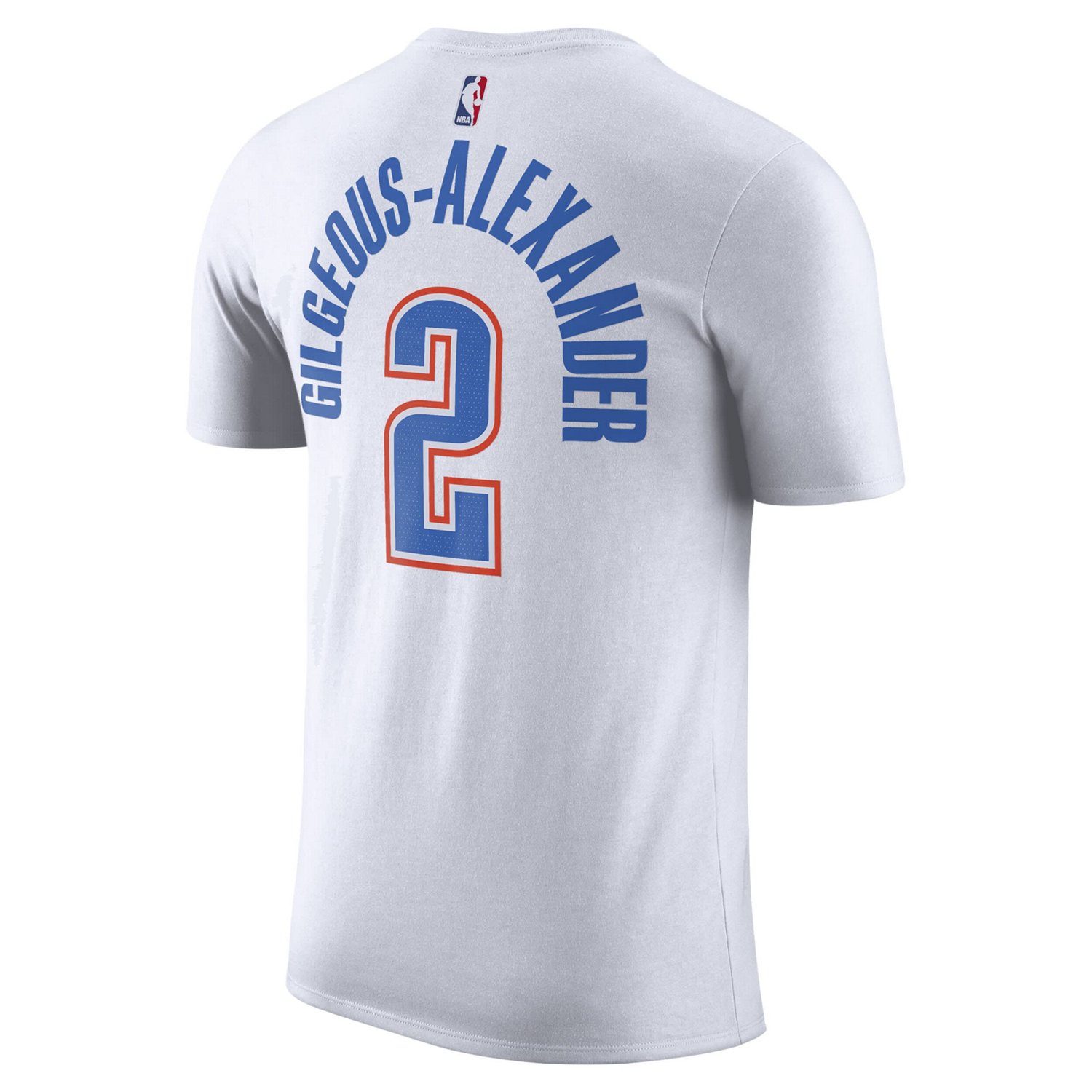 Nike Shai Gilgeous-Alexander Oklahoma City Thunder 2023/24 Association Name  Number T-Shirt - view number 3