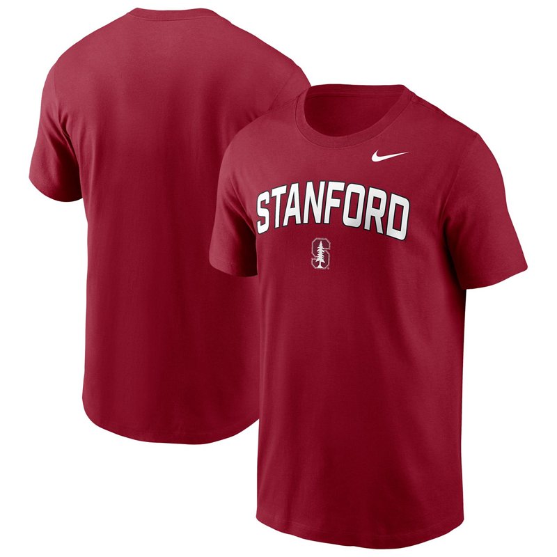 Nike Men's Cardinal Stanford Cardinal Primetime Arch Stack T-Shirt - Cardinal