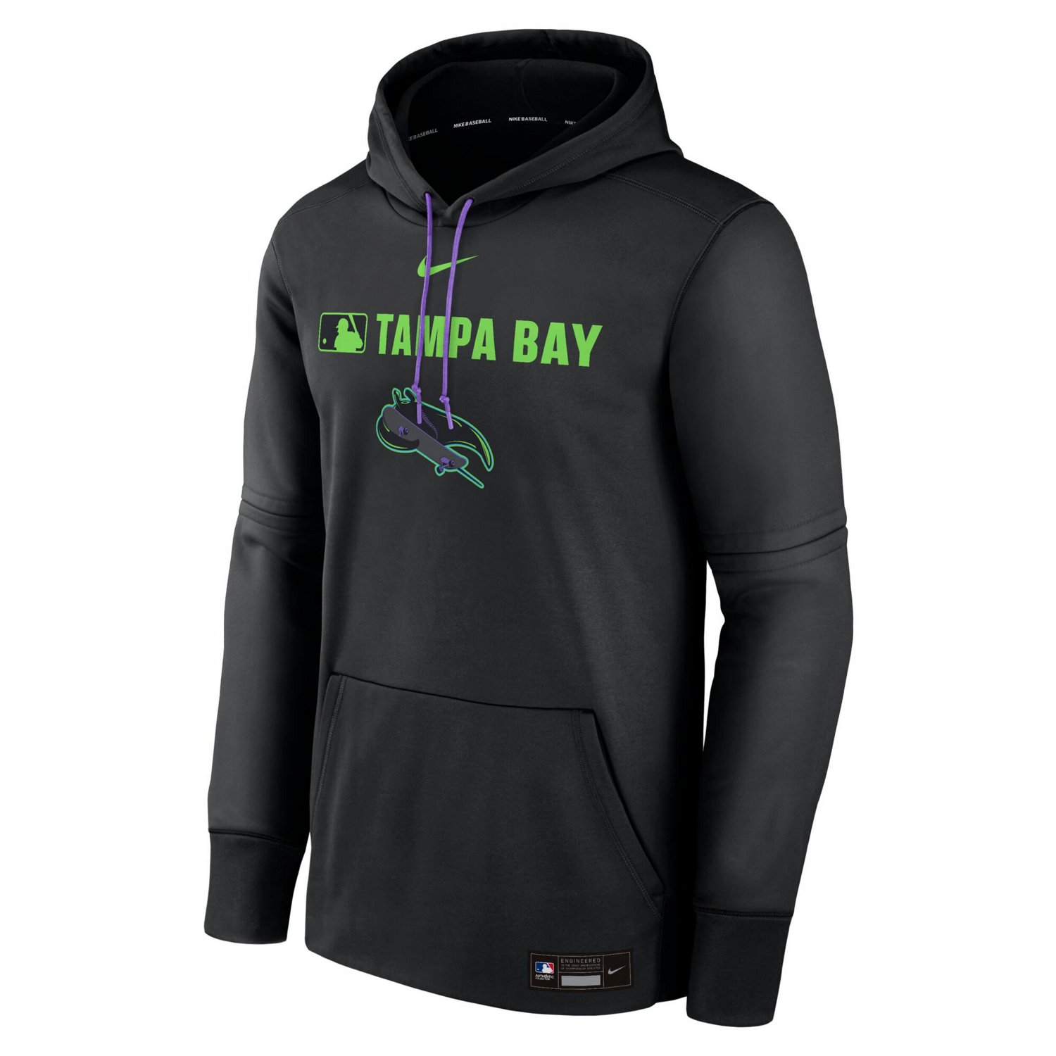 Nike Tampa Bay Rays Authentic Collection City Connect Therma Pullover Hoodie - view number 2