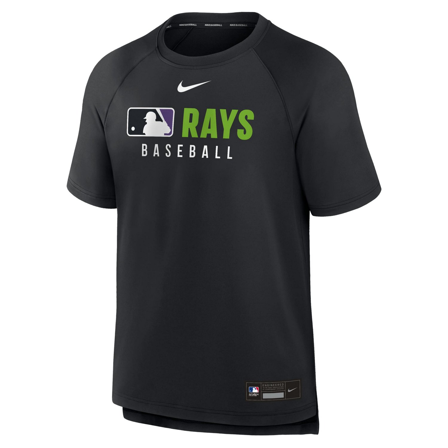 Nike Tampa Bay Rays Authentic Collection Pregame Raglan Performance T-Shirt - view number 2