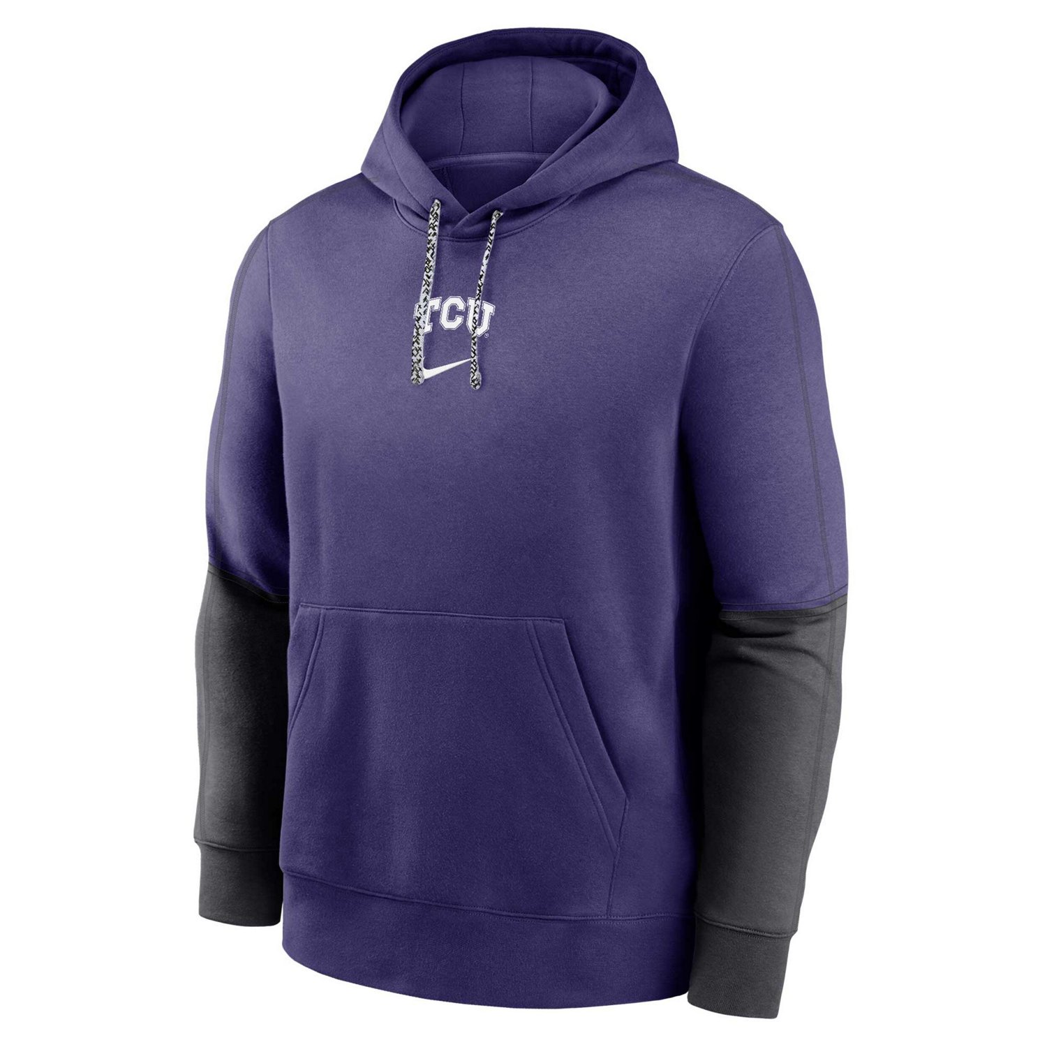 Nike TCU Horned Frogs 2024 Sideline Club Fleece Pullover Hoodie - view number 2