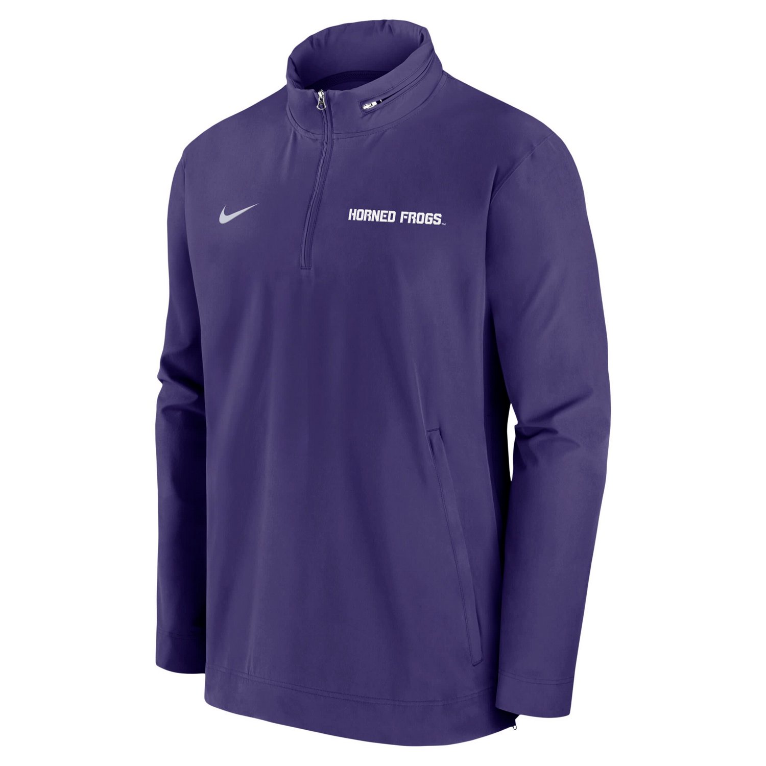 Nike TCU Horned Frogs 2024 Sideline Coach Quarter-Zip Hoodie Jacket - view number 2