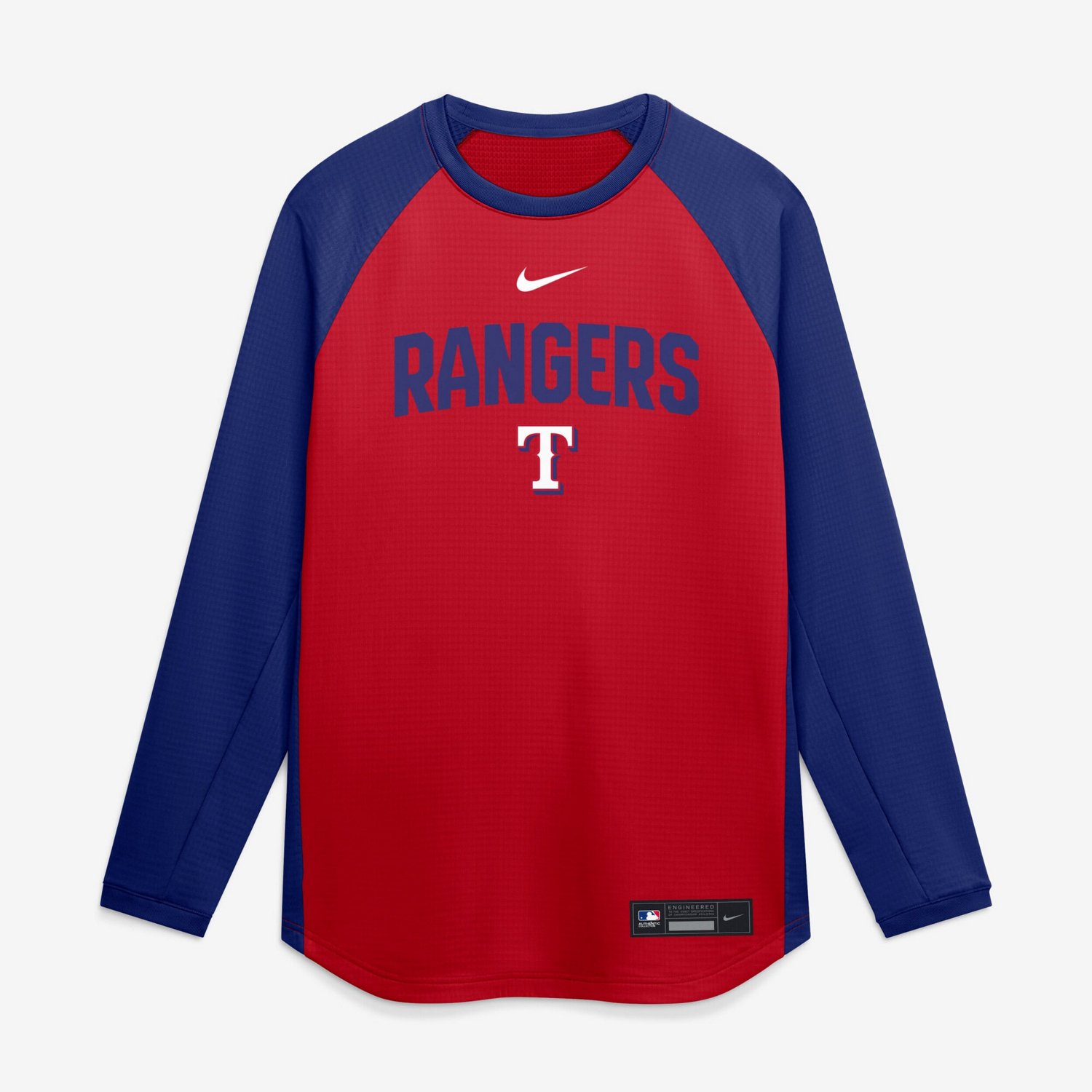 Nike Texas Rangers Authentic Collection Raglan Dri-FIT Sweatshirt