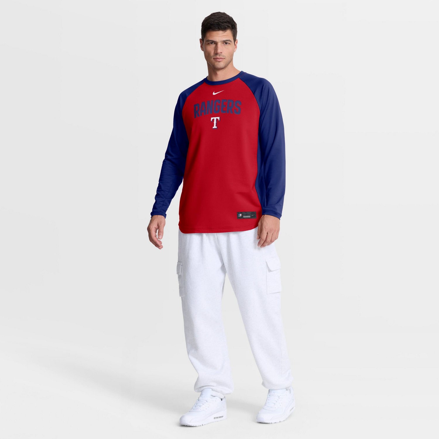 Nike Texas Rangers Authentic Collection Raglan Dri-FIT Sweatshirt