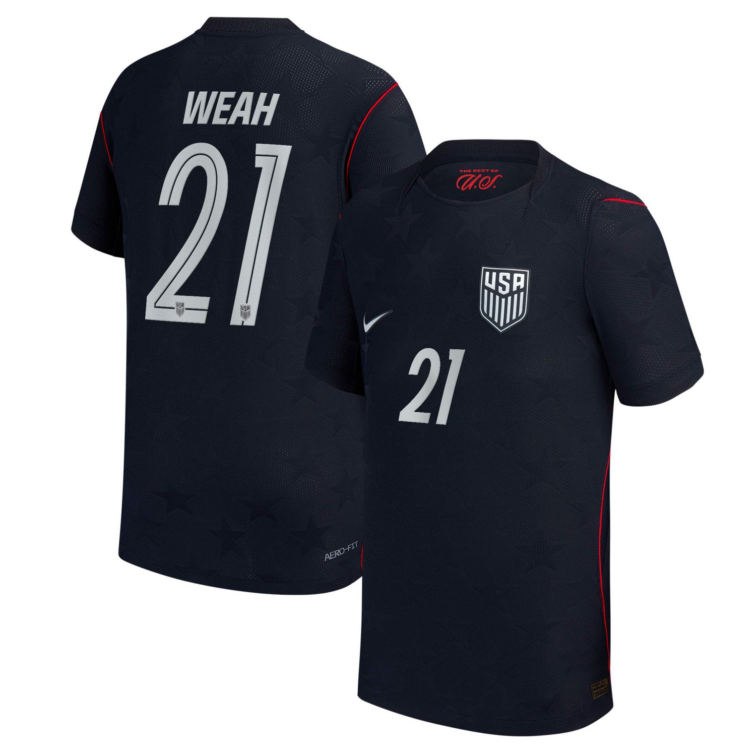 Nike Timothy Weah USMNT 2026 Away Match Authentic Jersey