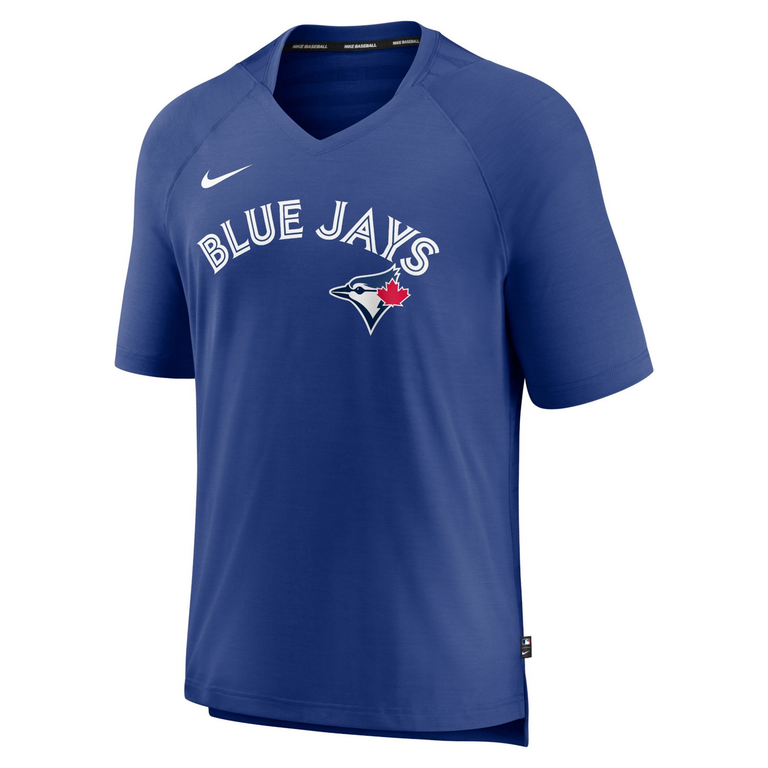 Nike Toronto Blue Jays Authentic Collection Pregame Raglan Performance V-Neck T-Shirt - view number 2