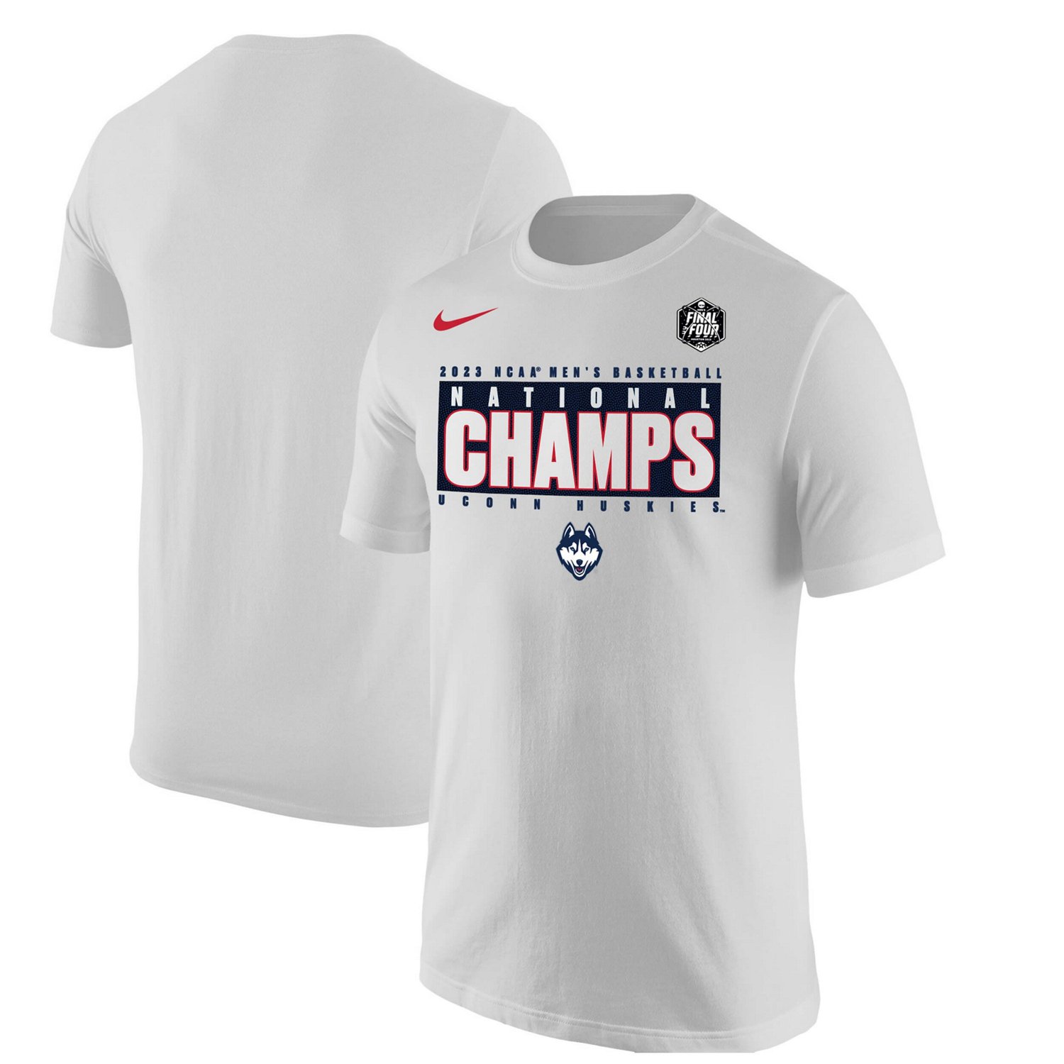 Nike UConn Huskies 2023 NCAA Basketball National Champions Pebble T-Shirt