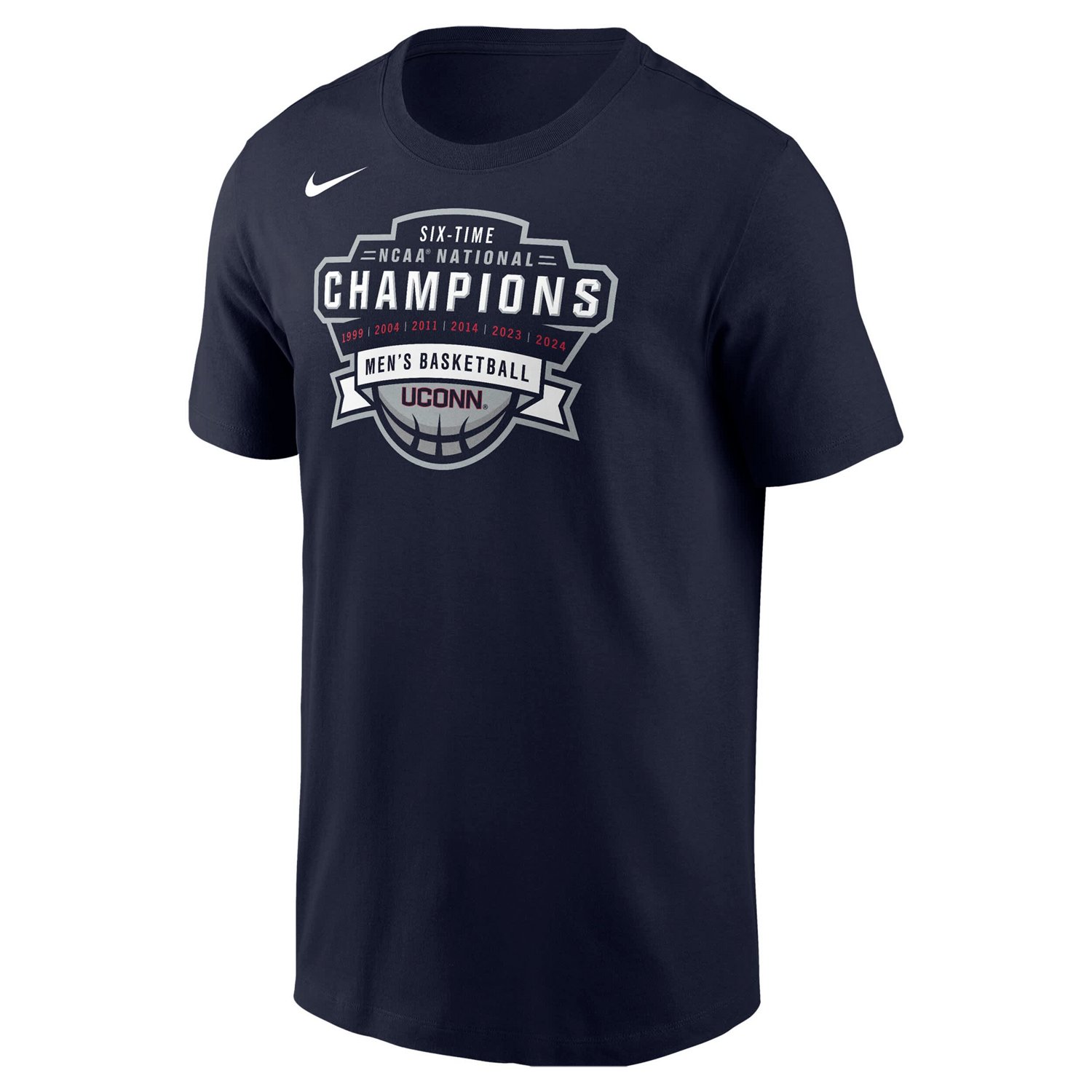 Nike UConn Huskies Six-Time NCAA National Champions Mens Basketball T-Shirt - view number 2