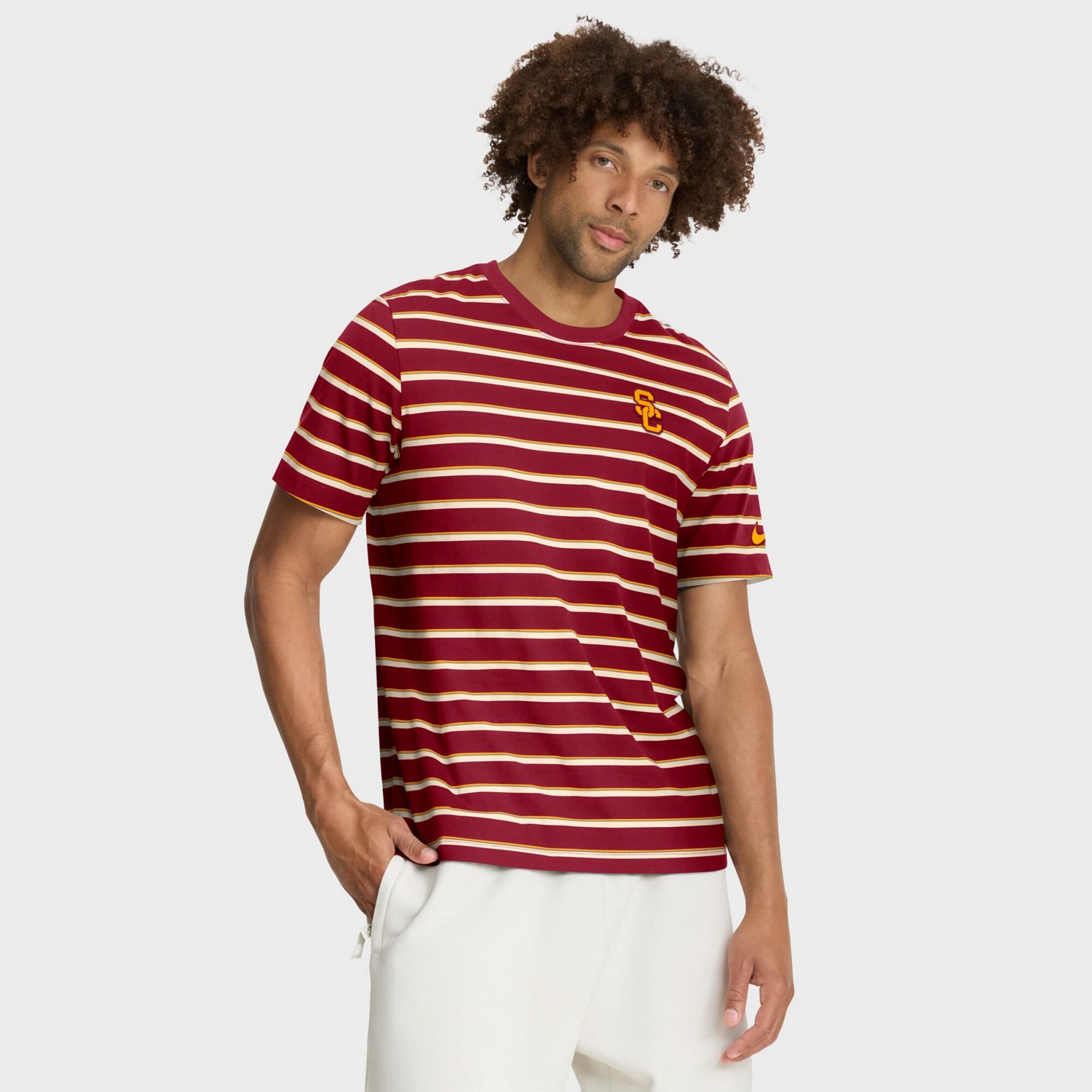 Nike USC Trojans Athletic Prep Legacy Summit Stripe T-Shirt