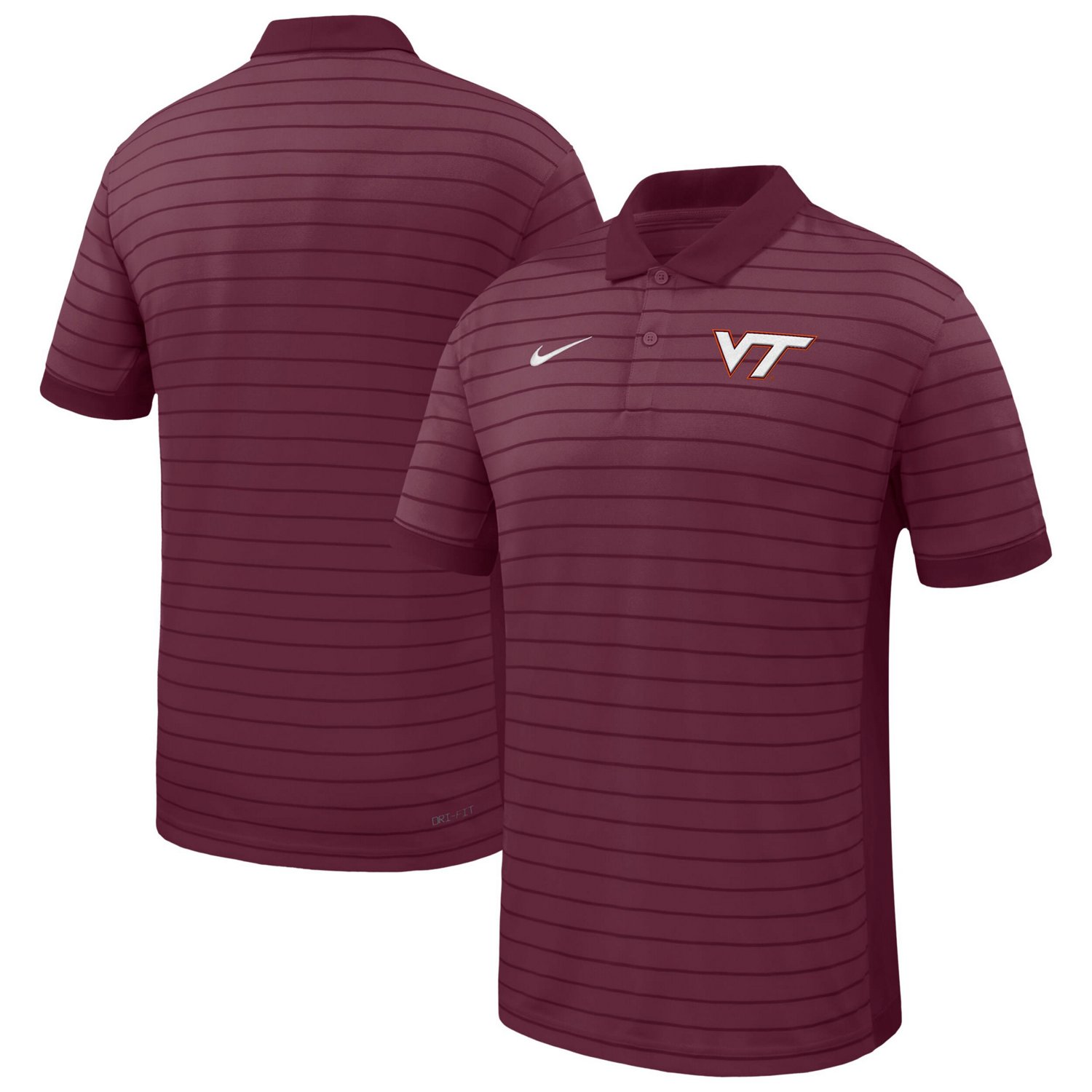Nike Virginia Tech Hokies 2025 Early Season Coaches Sideline Victory Stripe Performance Polo