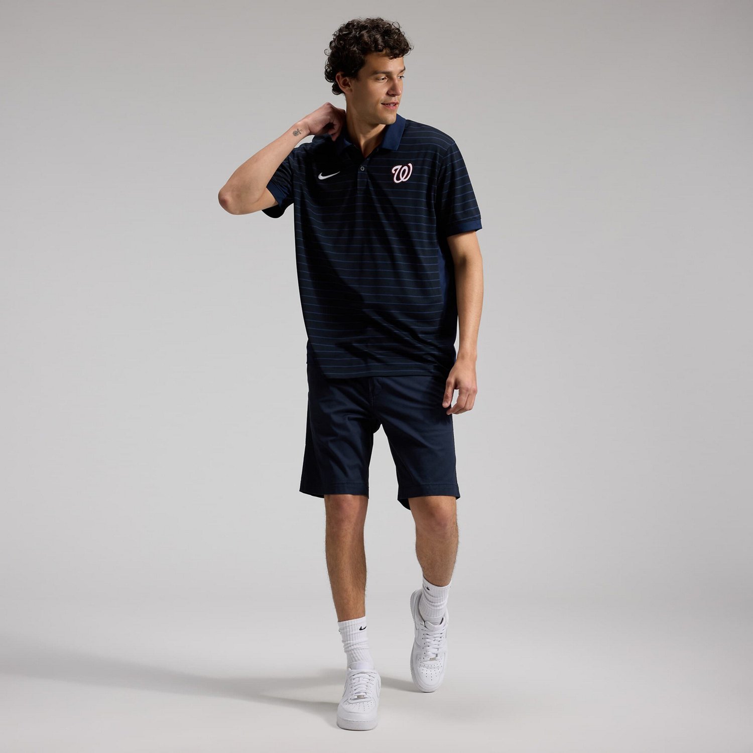 Nike Washington Nationals Authentic Collection Striped Victory Dri-FIT Polo - view number 3