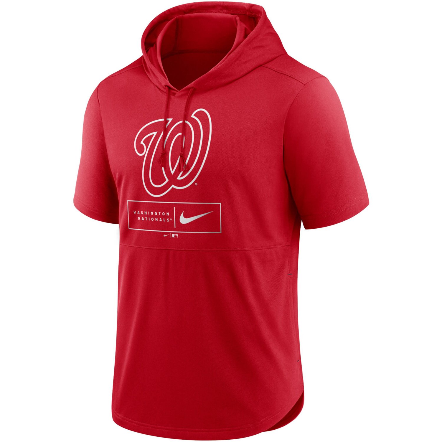 Nike Washington Nationals Lockup Performance Short Sleeve Lightweight Hooded Top - view number 2