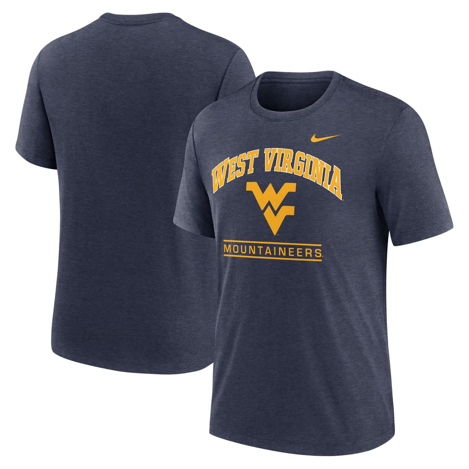 Nike West Virginia Mountaineers Arch Over Logo Tri-Blend T-Shirt