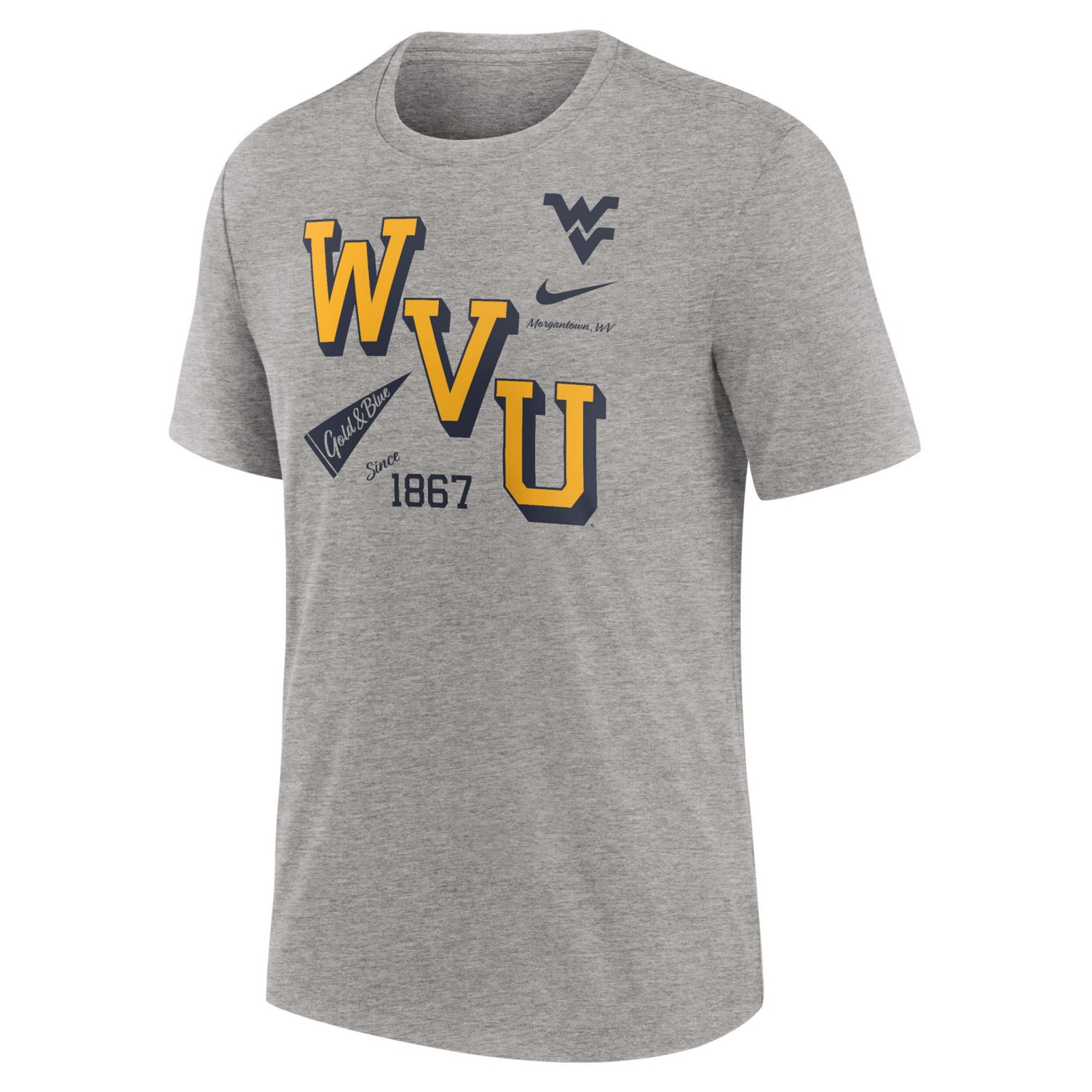 Nike West Virginia Mountaineers Blitz Roll Call Tri-Blend T-Shirt - view number 2
