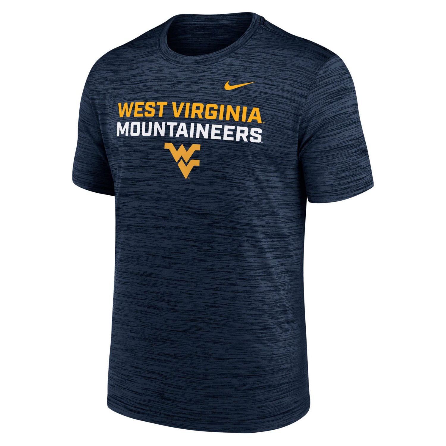 Nike West Virginia Mountaineers Campus Center Stack Velocity Performance T-Shirt - view number 2