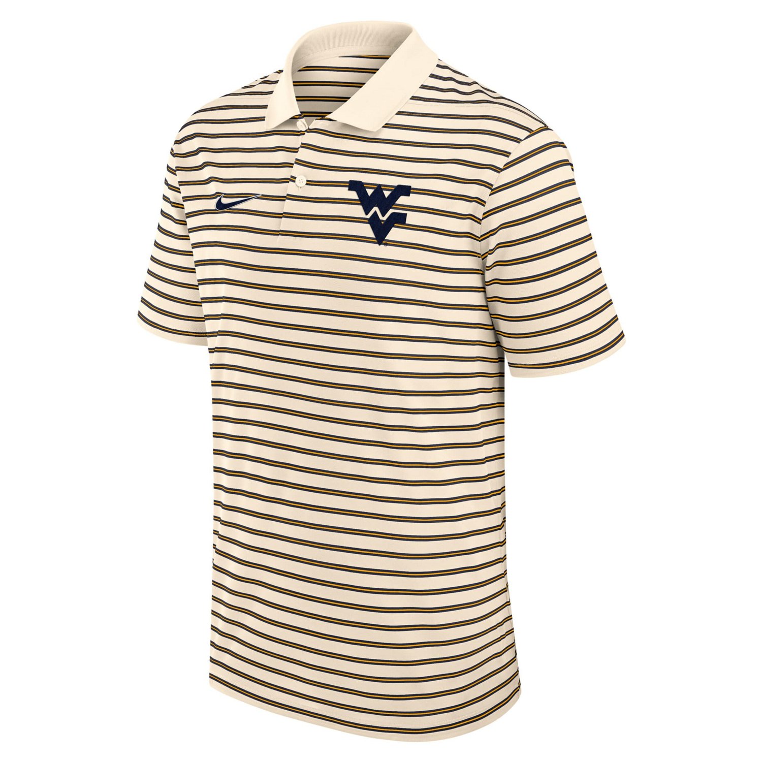 Nike West Virginia Mountaineers Primary Logo Striped Dri-FIT Polo - view number 2