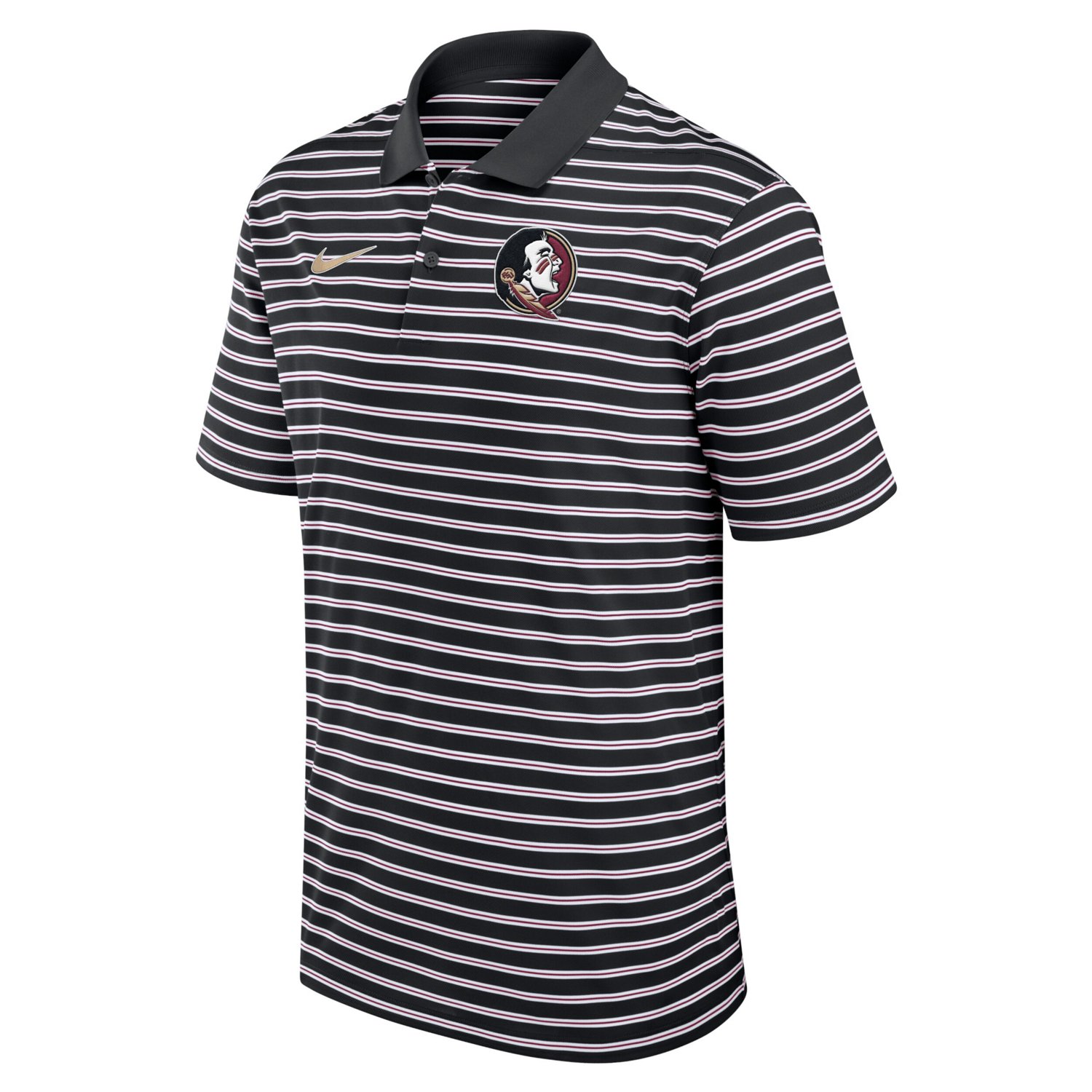 Nike White Florida State Seminoles Primetime Victory Striped Performance Polo                                                    - view number 2