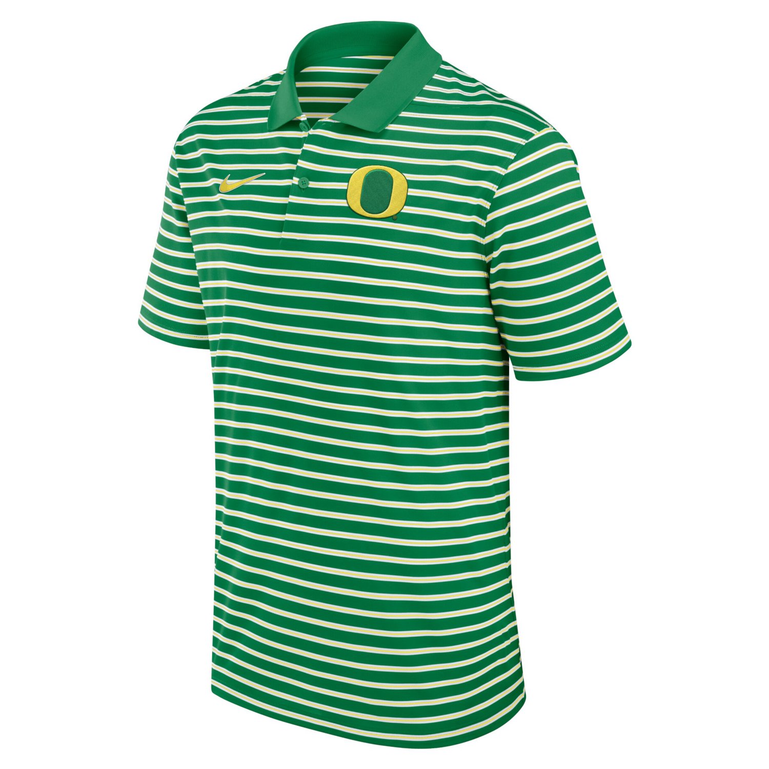 Nike White Oregon Ducks Primetime Victory Striped Performance Polo - view number 2