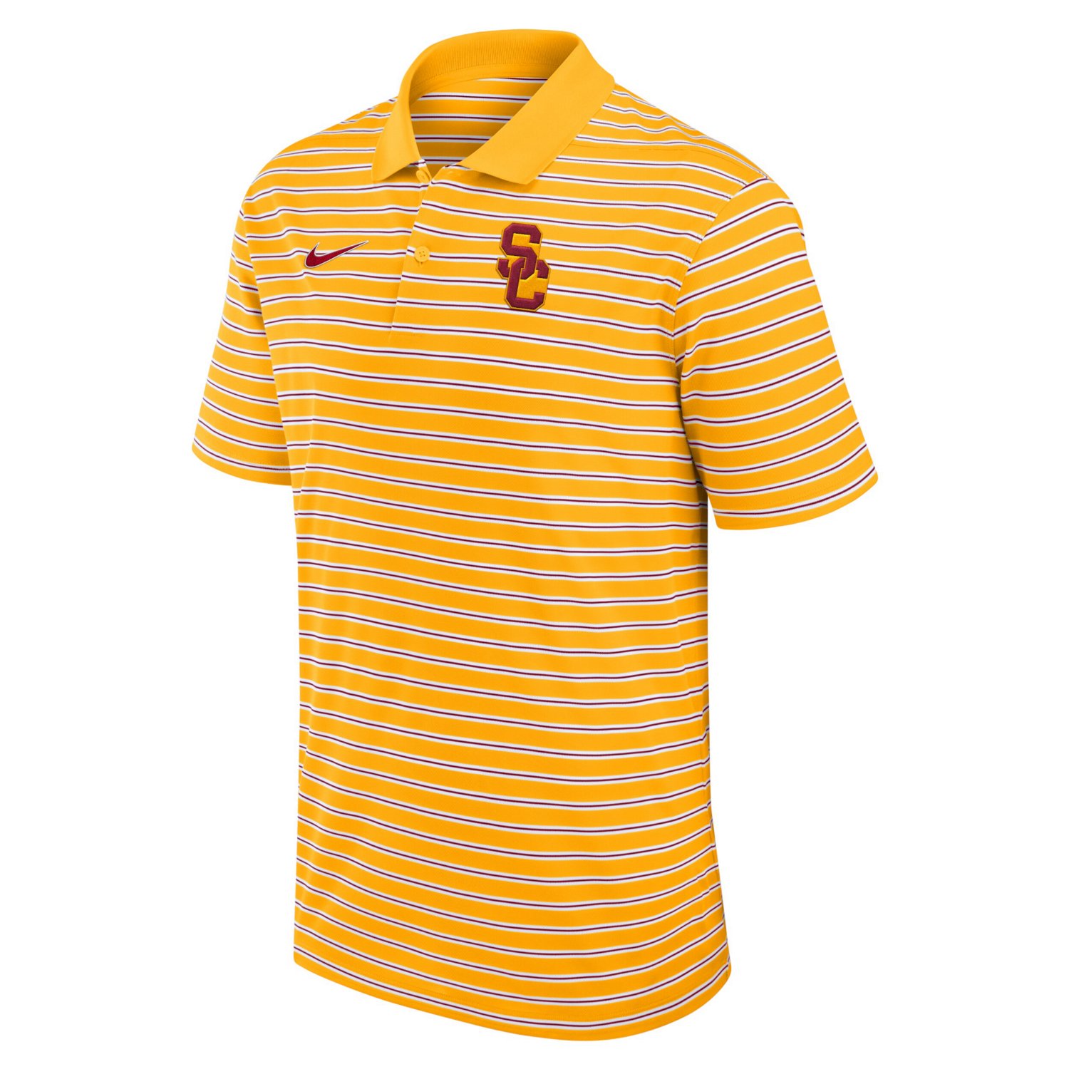 Nike White USC Trojans Primetime Victory Striped Performance Polo - view number 2